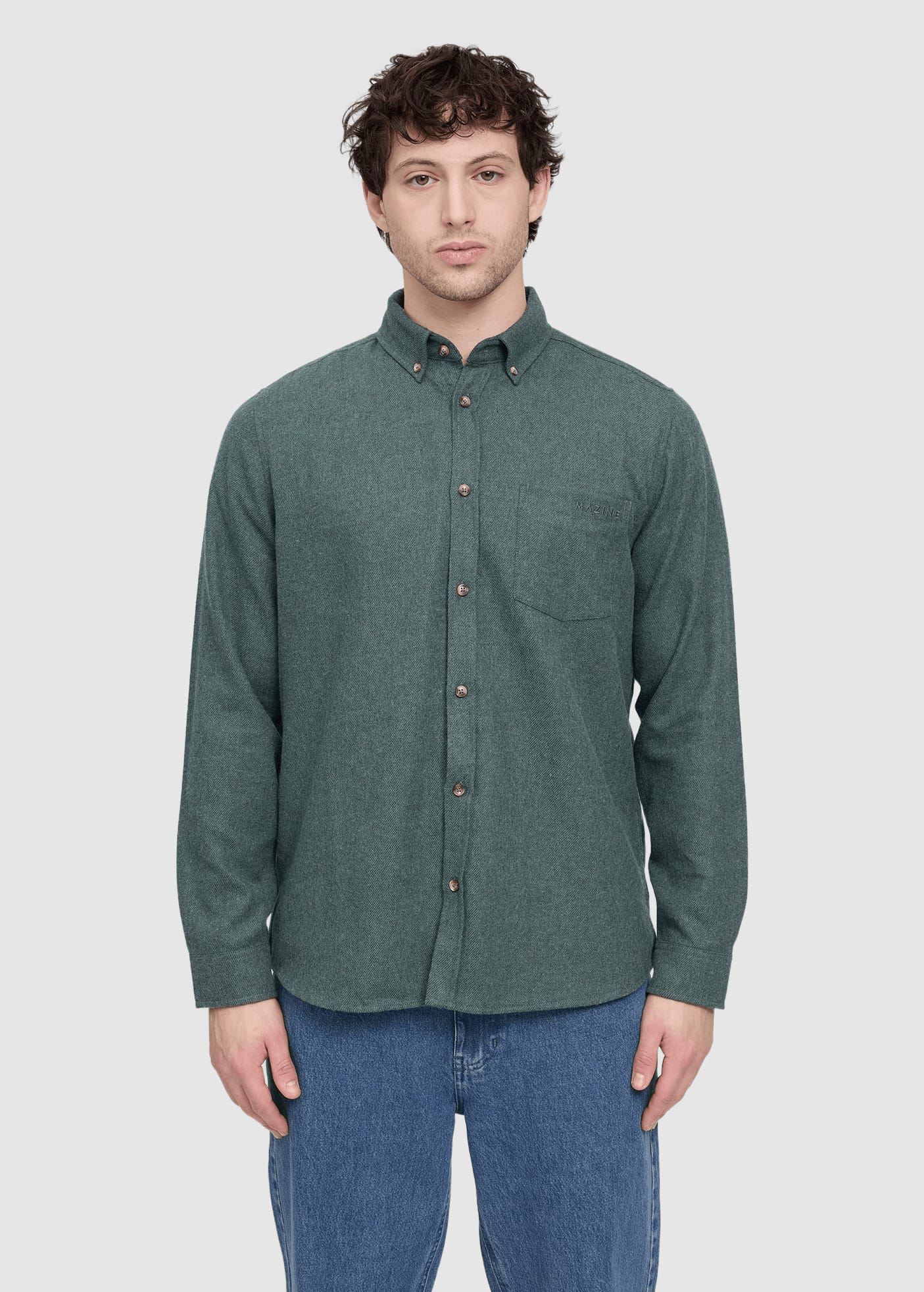 Melange Flannel Shirt Bottle Melange