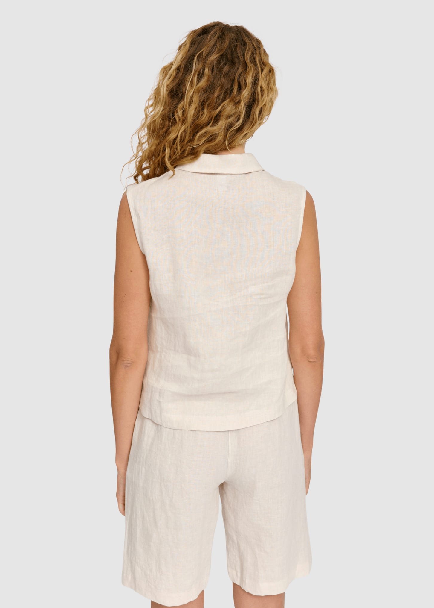 Sleeveless Linen Shirt Moon Sleeveless Linen Shirt Moon