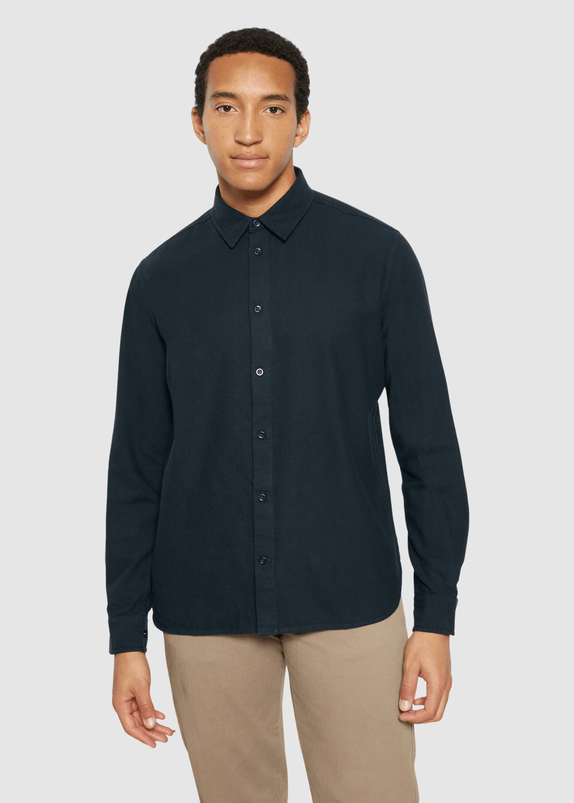 knowledge-cotton-apparel-dune-regular-flannel-shirt-night-sky-1.jpeg Dune Regular Flannel Shirt Night Sky