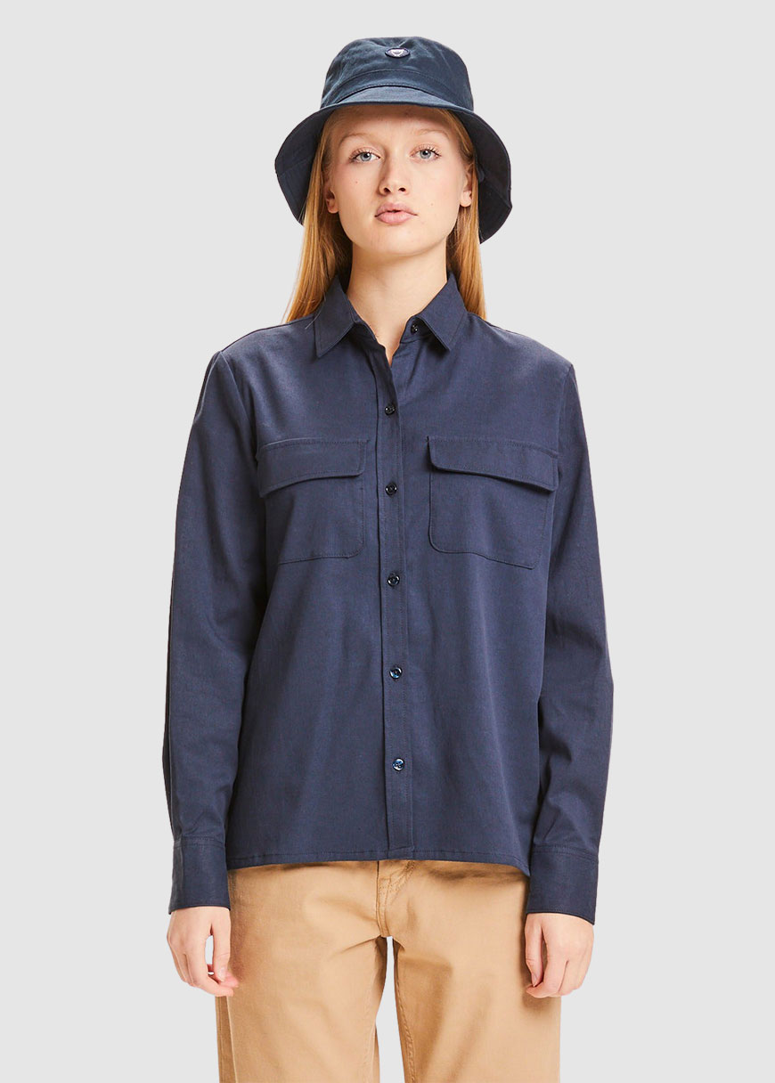 Juniper Tencel Patch Pockets Tencel Shirt