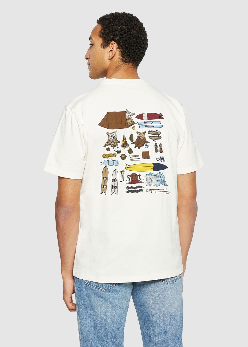 Regular Fit Owl Trip Print T-Shirt Regular Fit Owl Trip Print T-Shirt