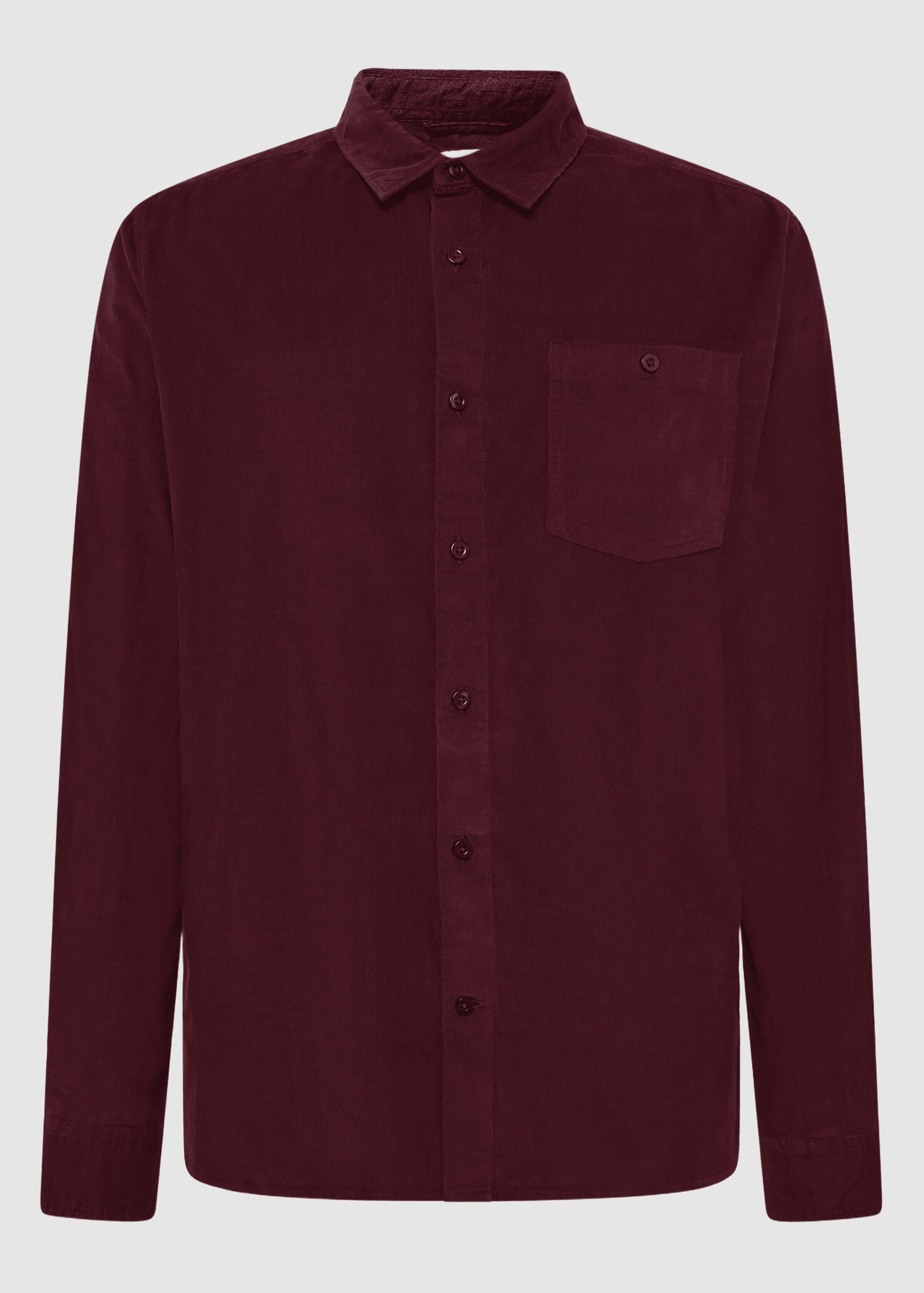 knowledge-cotton-apparel-dune-regular-corduroy-shirt-burgundy-1.jpeg Dune Regular Corduroy Shirt Burgundy
