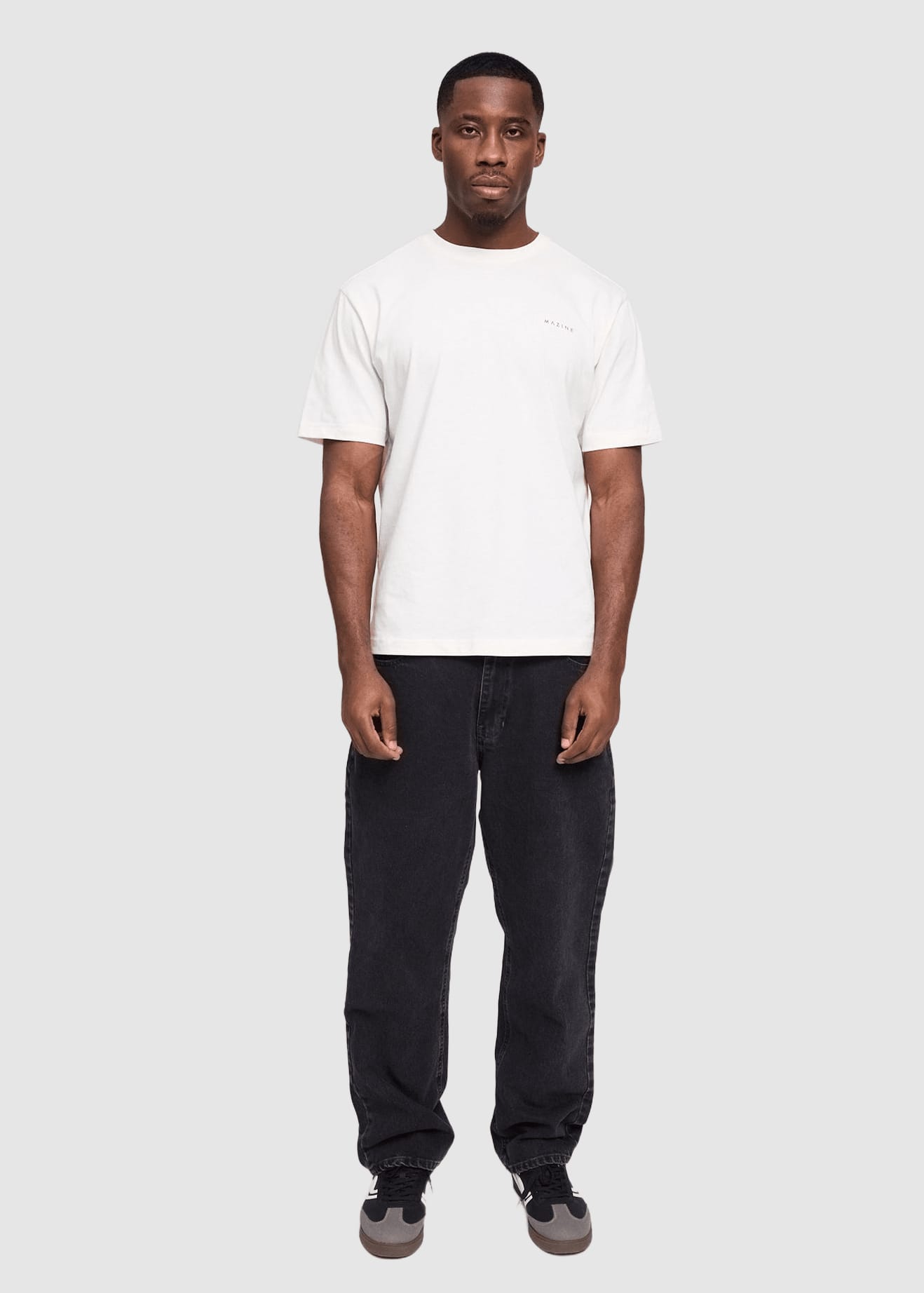 Back Print Theme T-Shirt Offwhite Coffee