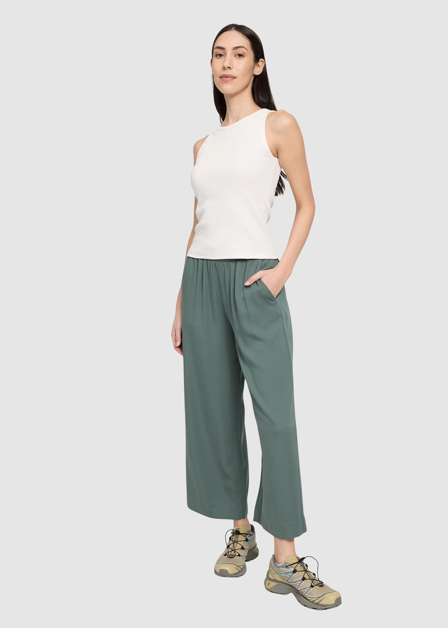 Wide Leg Viscose Pants Bottle