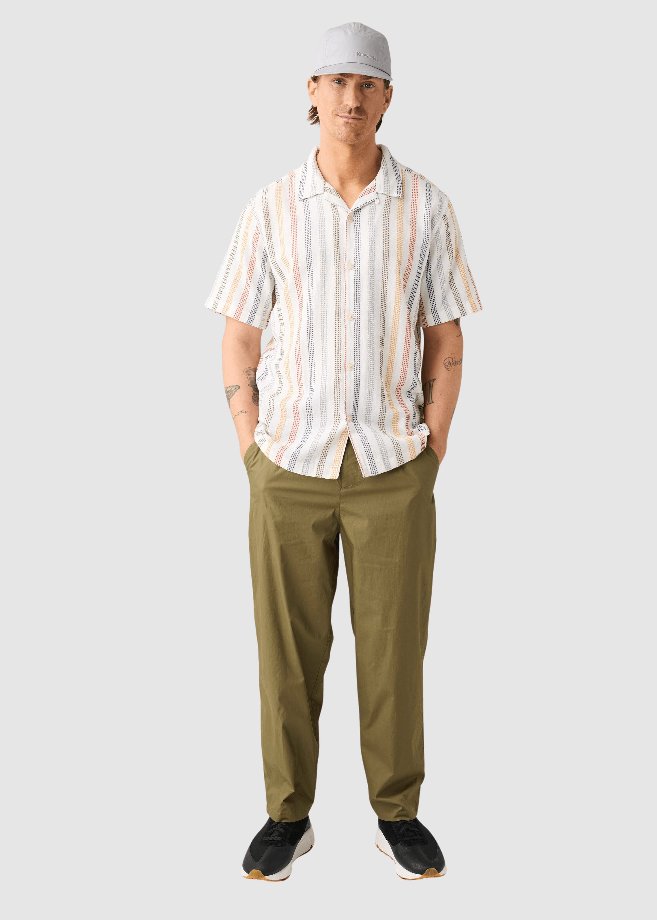 Relaxed Stripe Short Sleeve Shirt Multi Color Stripe Relaxed Stripe Short Sleeve Shirt Multi Color Stripe