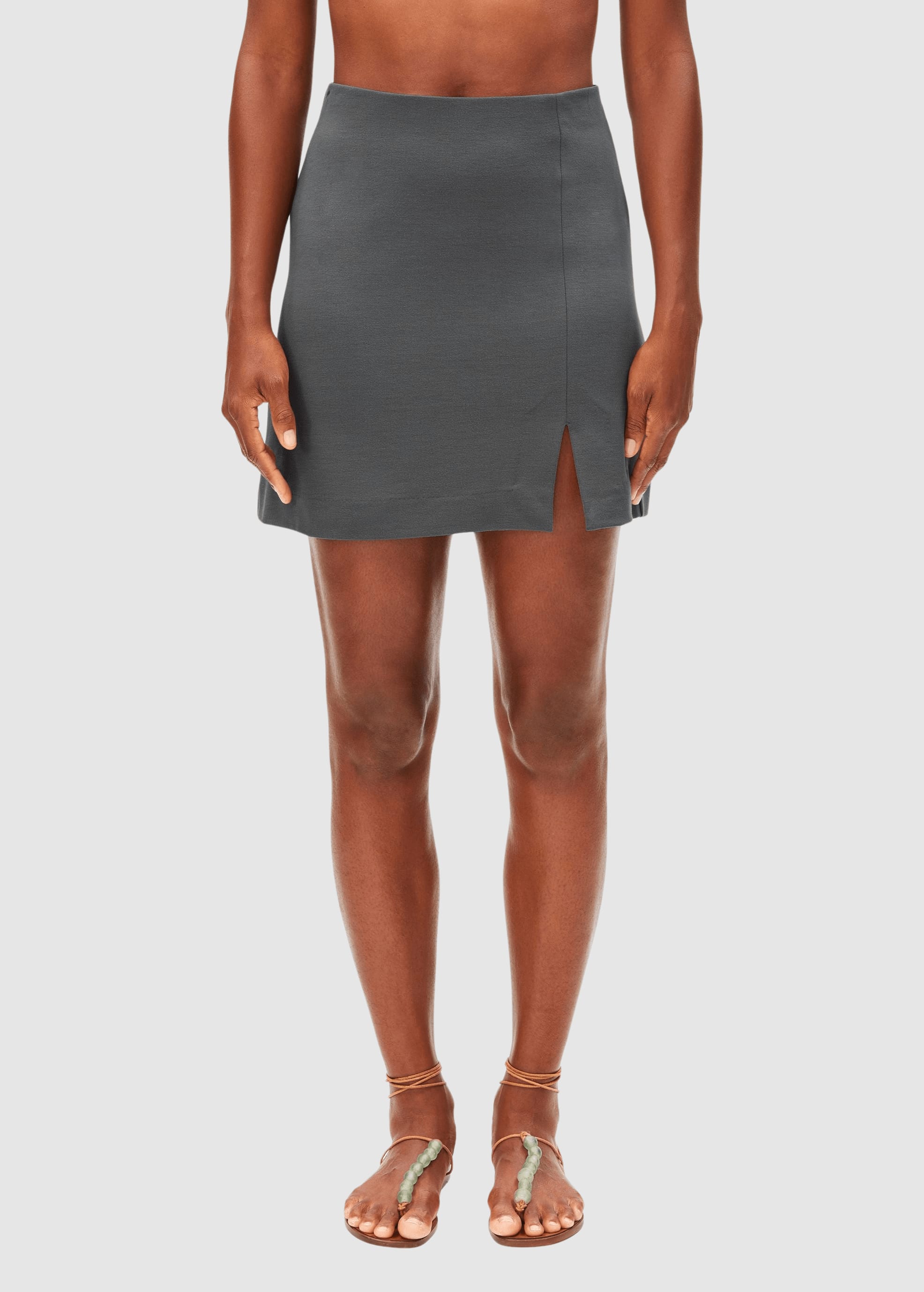 Vanjaraa Mini Skirt Space Steel
