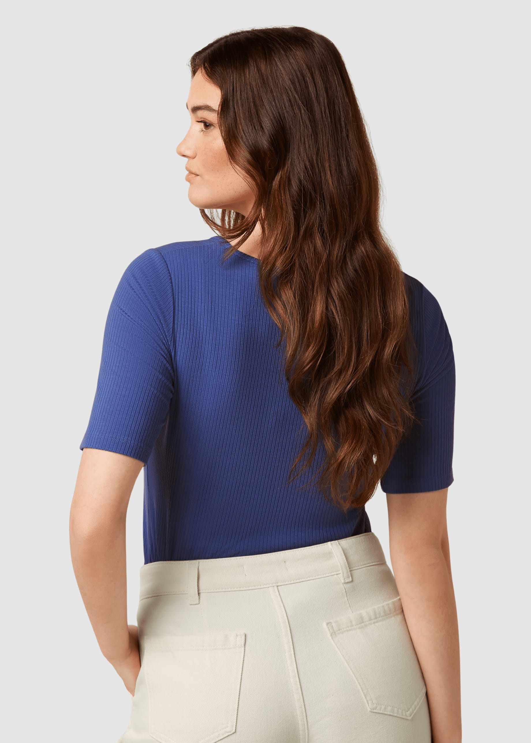 Carice Top Uni Rib Amparo Blue Carice Top Uni Rib Amparo Blue
