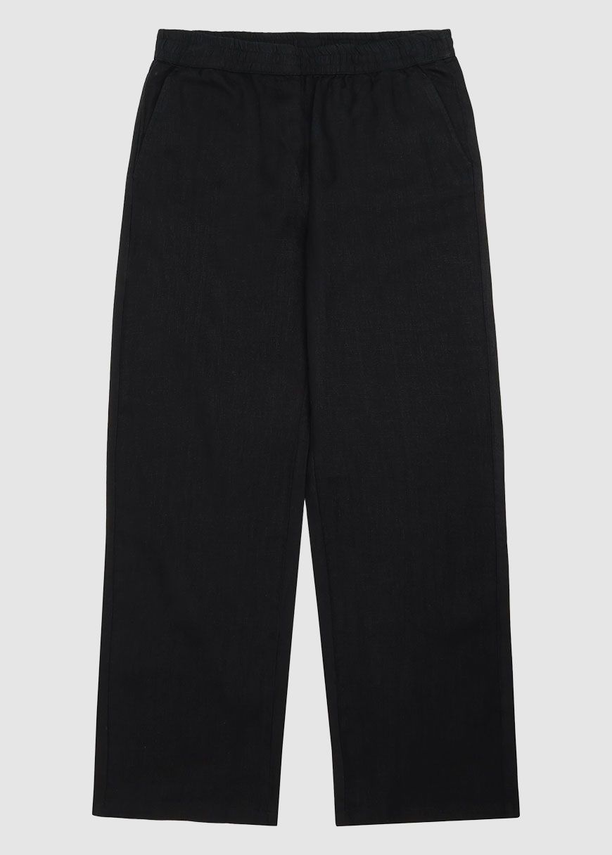 Posey Wide Mid-Rise Linen Pants