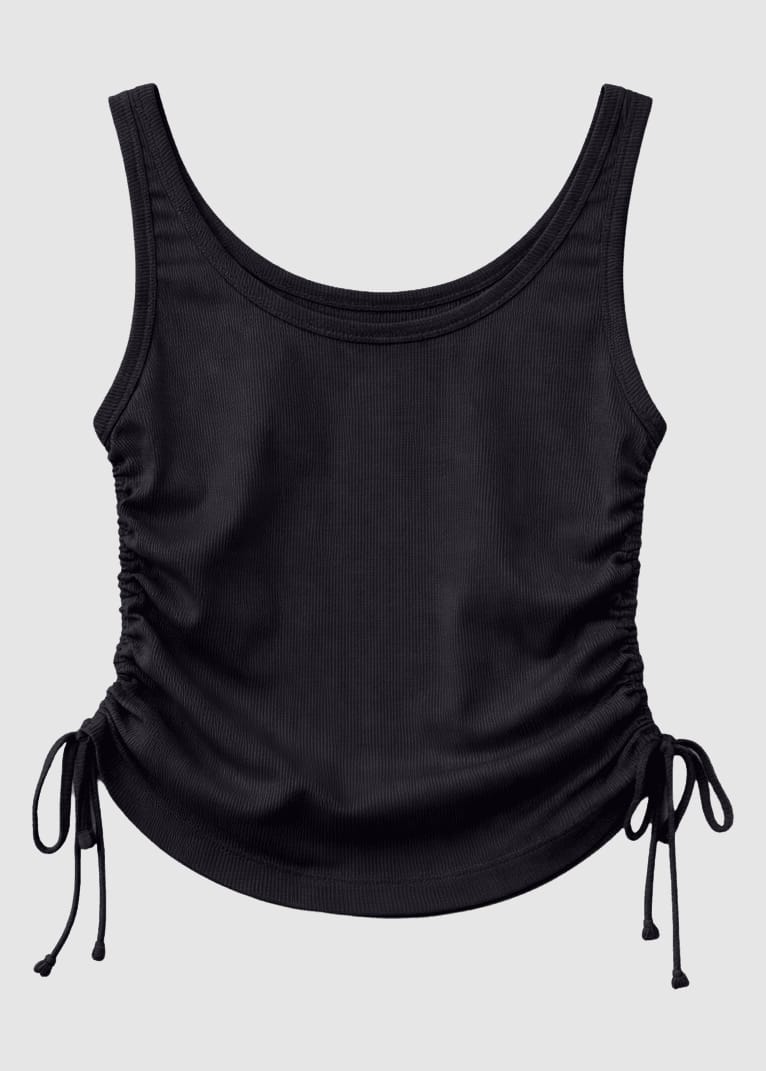 Tie Detail Tanktop Black Tie Detail Tanktop Black