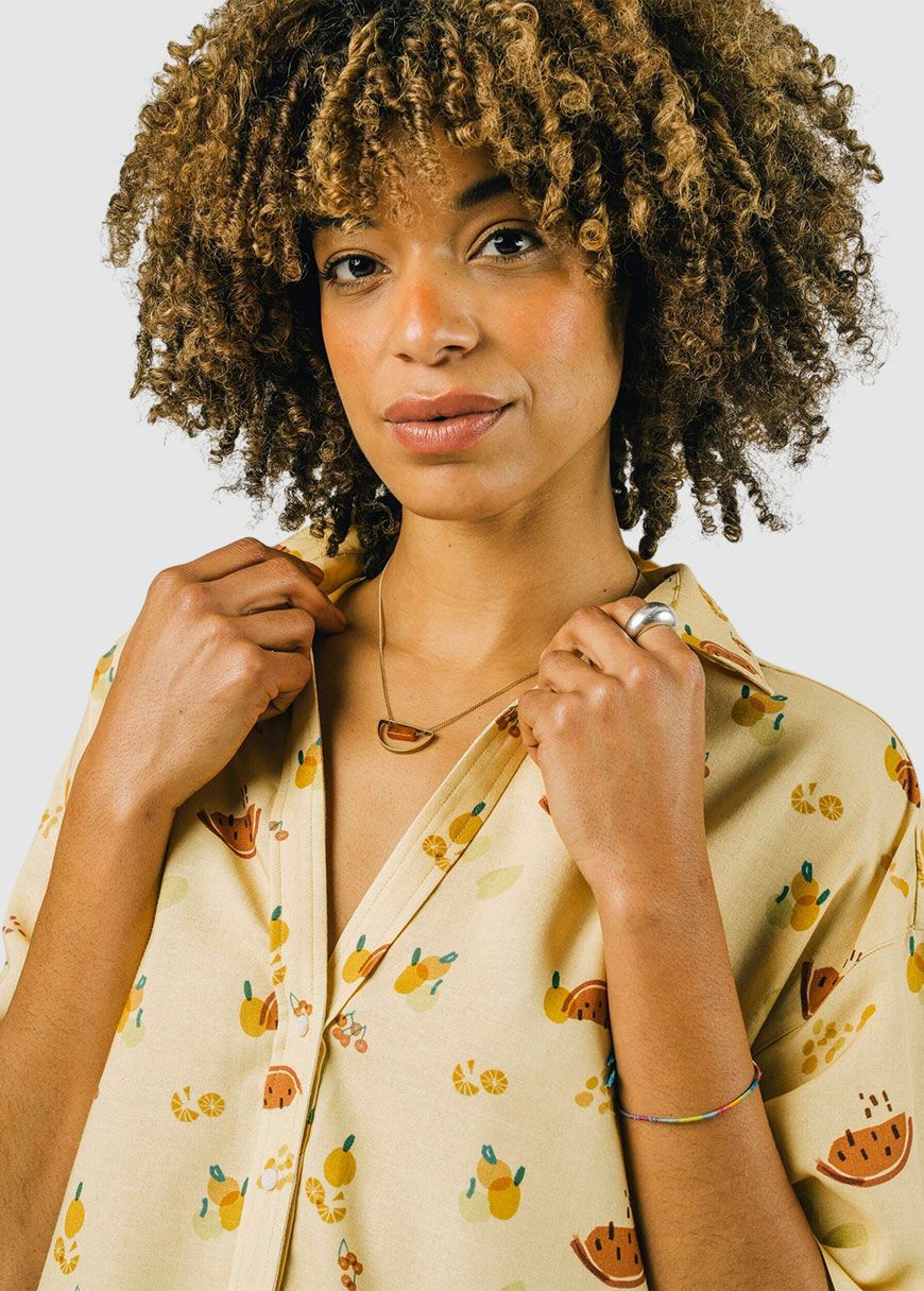 Fruits Oversize Cropped Shirt Fruits Oversize Cropped Shirt