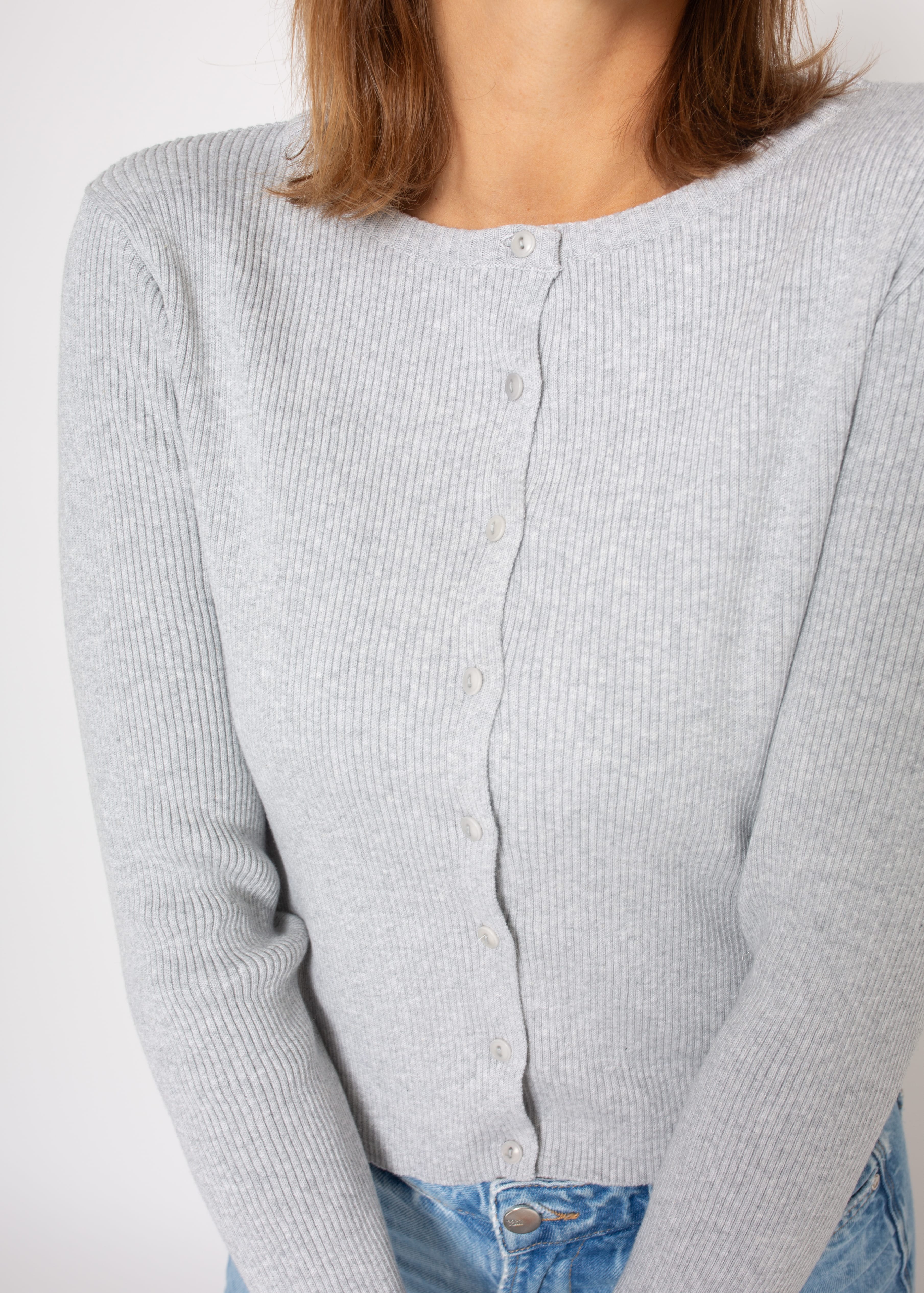 zerum-thin-cardigan-grey-melange-4.jpeg Thin Cardigan Grey Melange