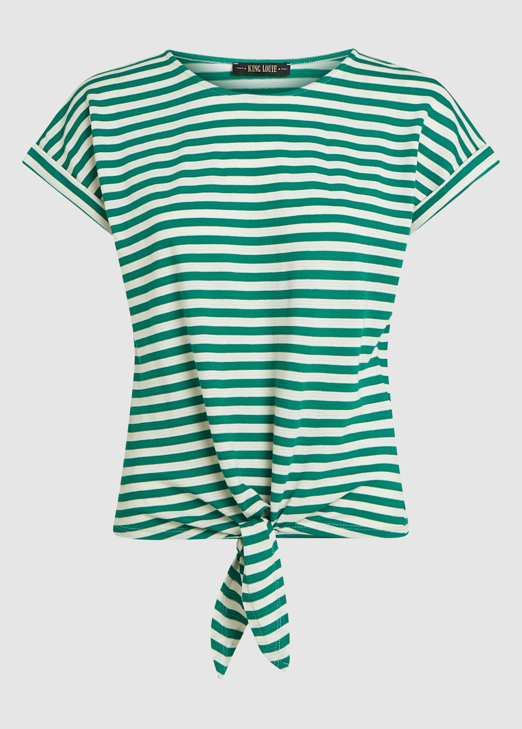Aria Knot Shirt Chopito Stripe Ultra Green Aria Knot Shirt Chopito Stripe Ultra Green