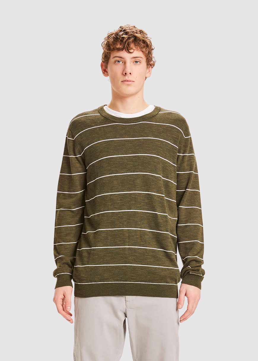 Forrest O-Neck Striped Knit