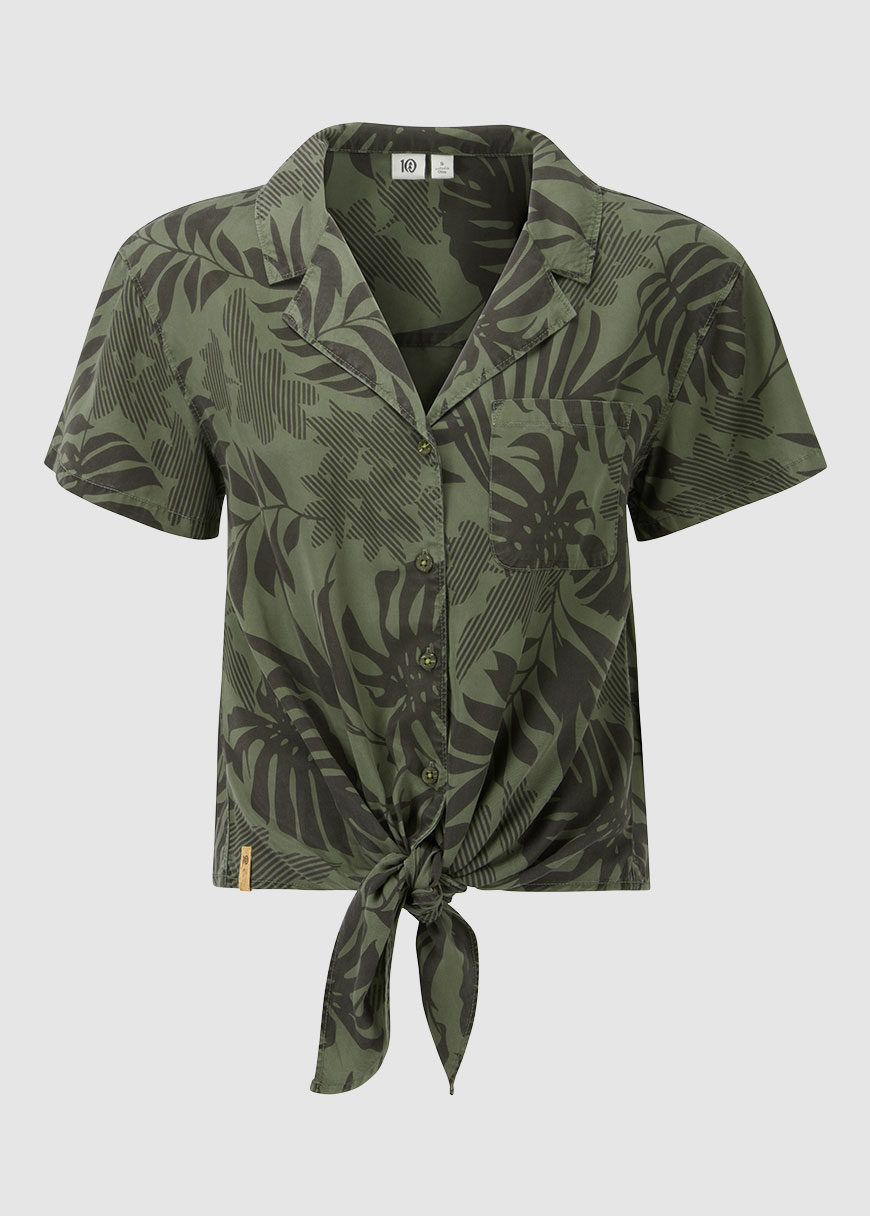 W Meander Tie Front Shirt