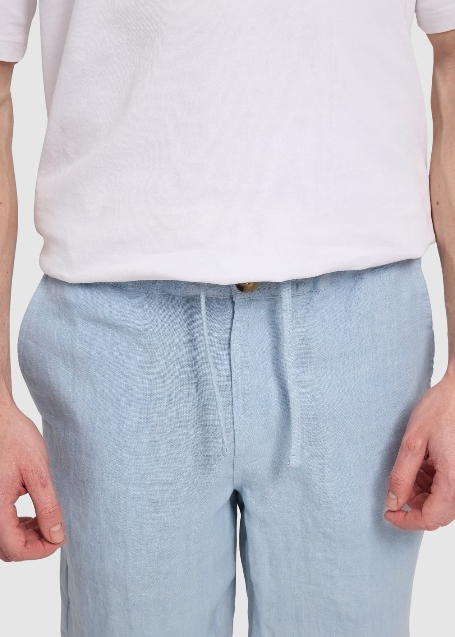 Regular Linen Shorts Pastel Blue Regular Linen Shorts Pastel Blue