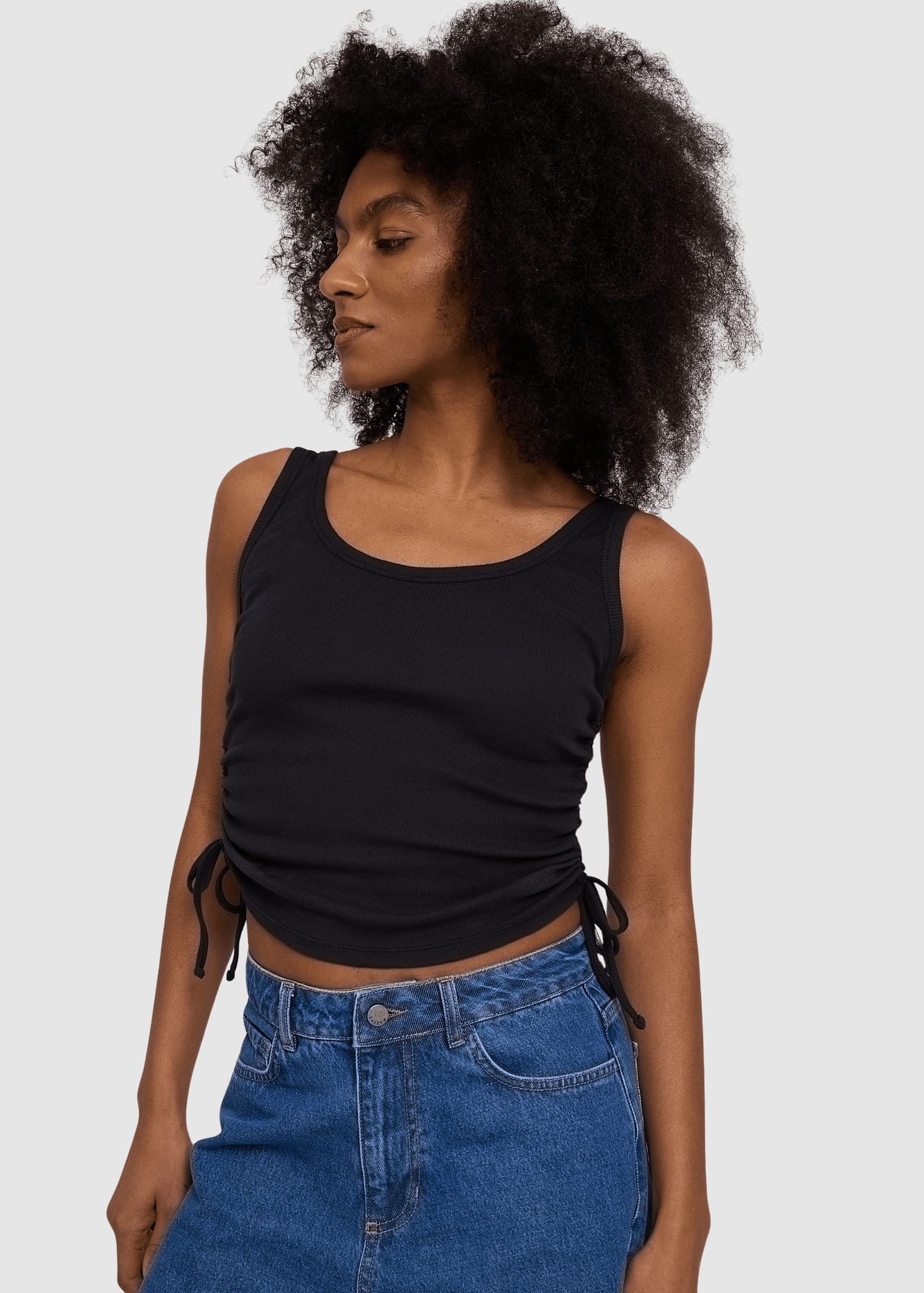 Tie Detail Tanktop Black Tie Detail Tanktop Black