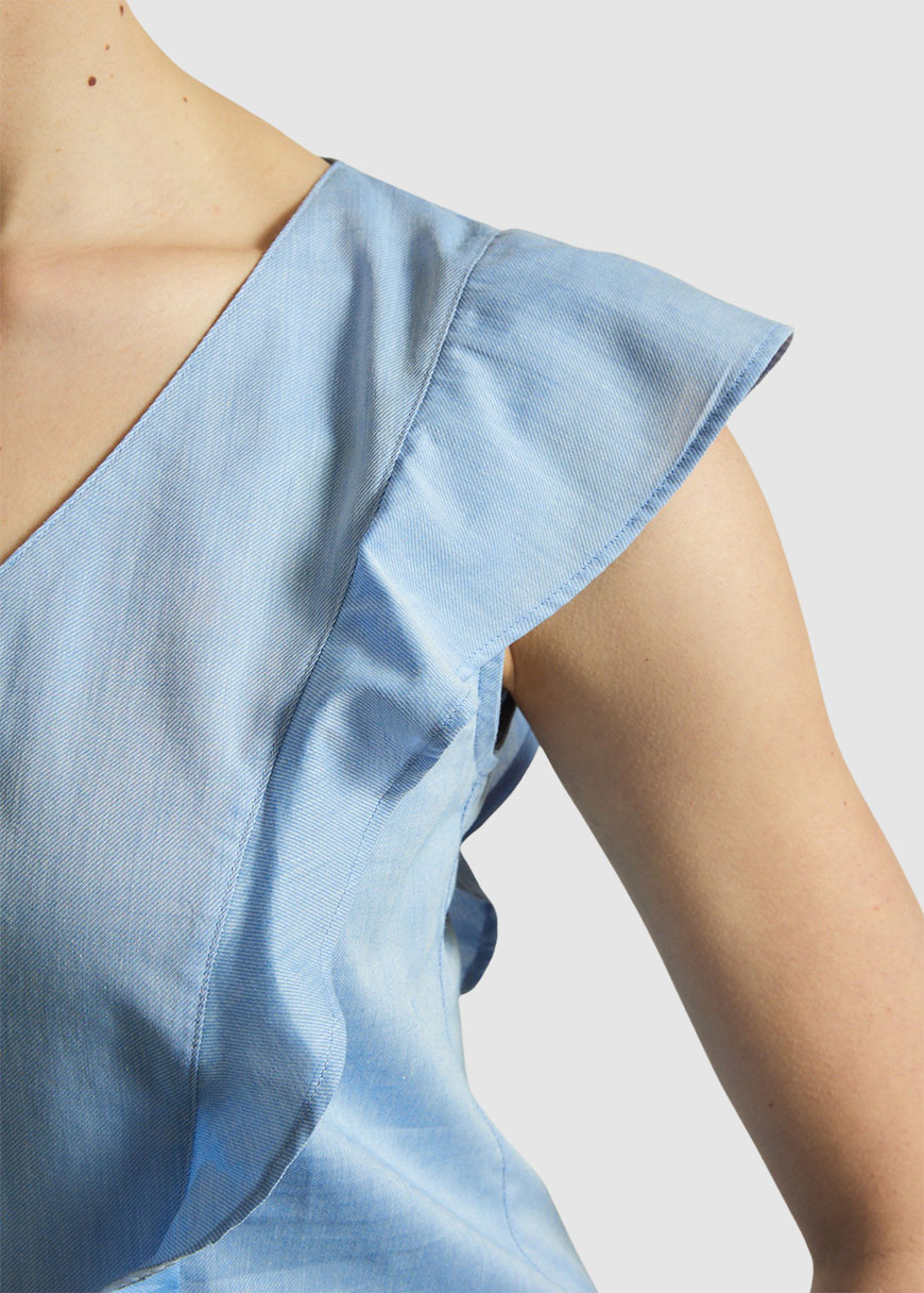 Chambray Blusentop Chambray Blusentop