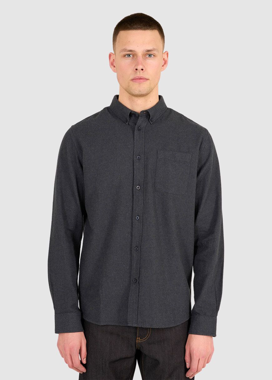 Regular Fit Melangé Flannel Shirt Regular Fit Melangé Flannel Shirt