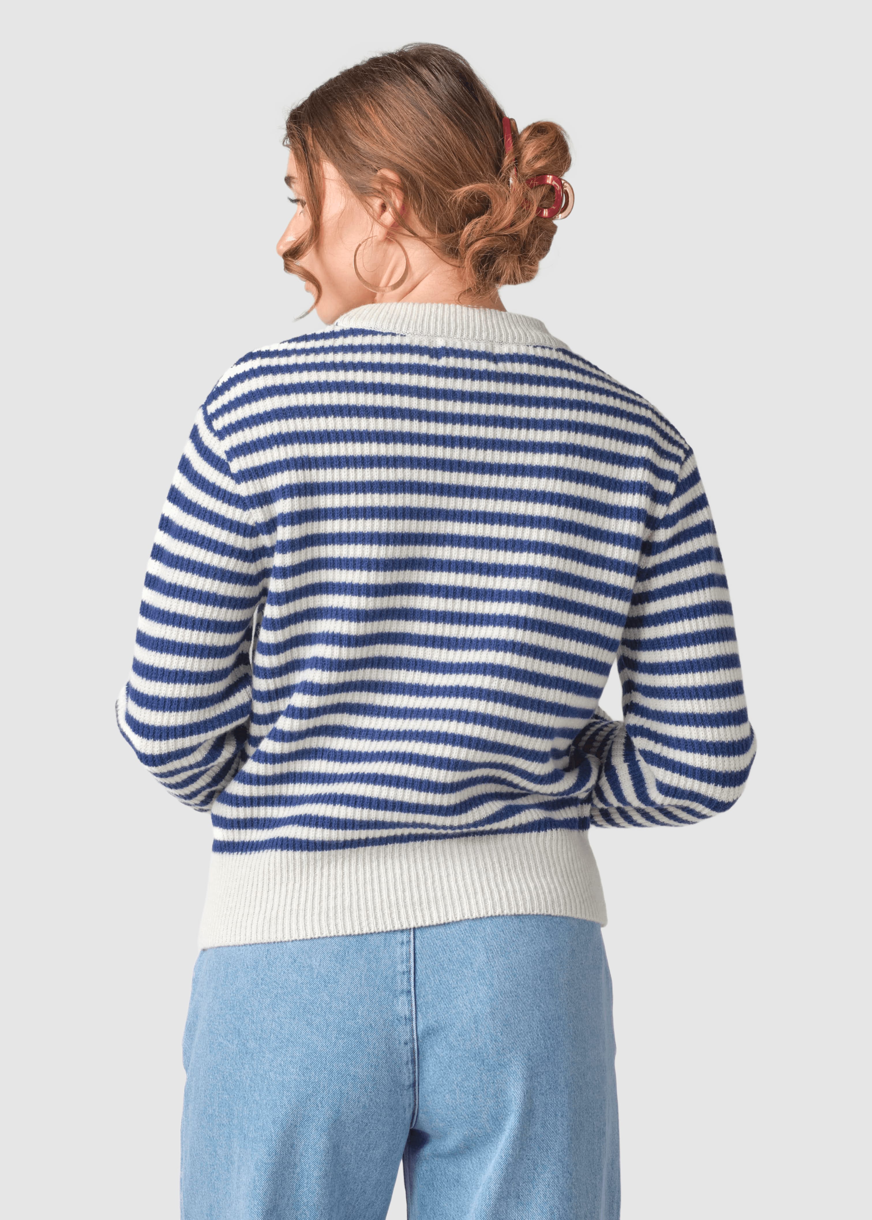 Gunilla Knit Cream/Surf Blue