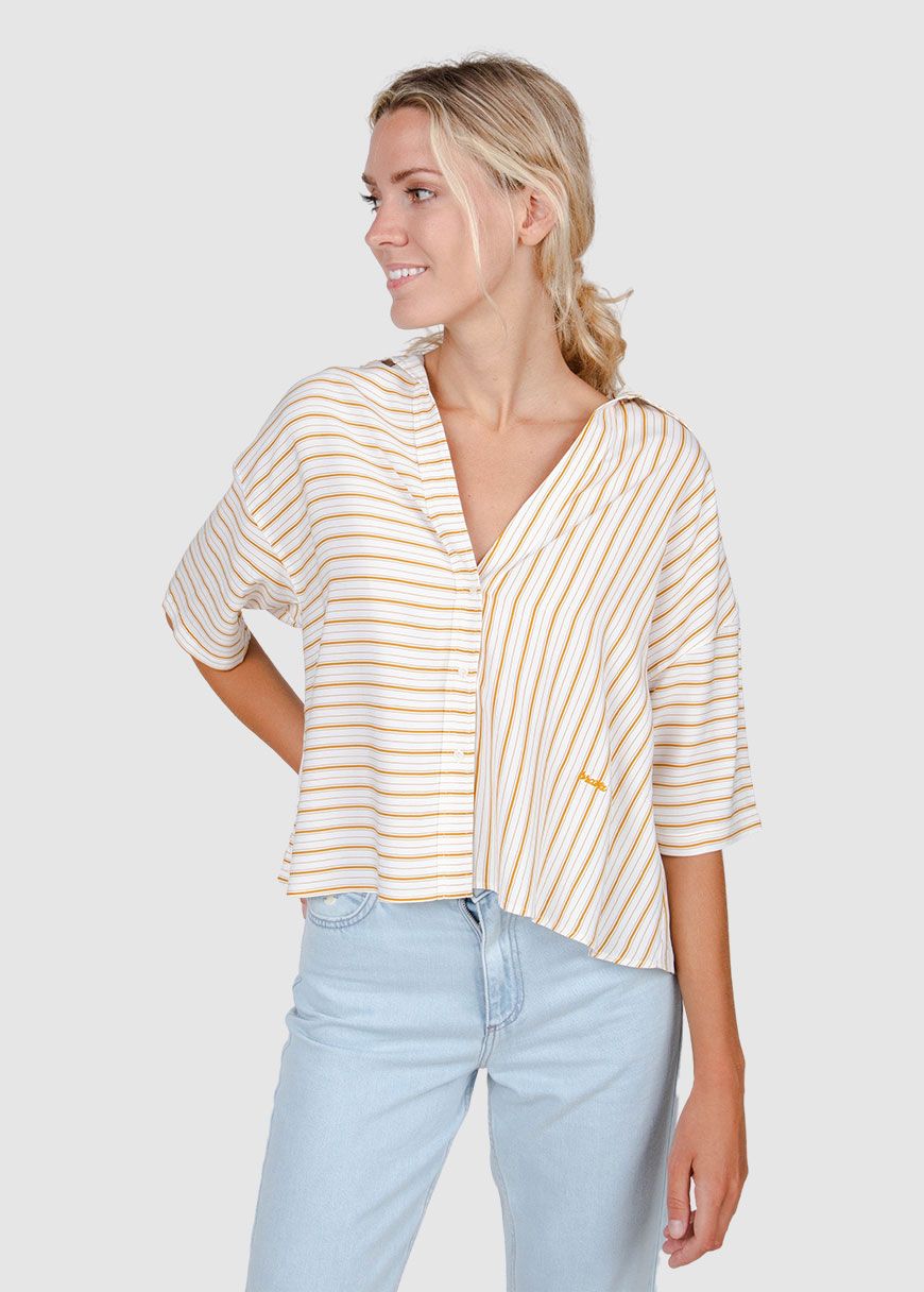 Mix Oversize Cropped Blouse