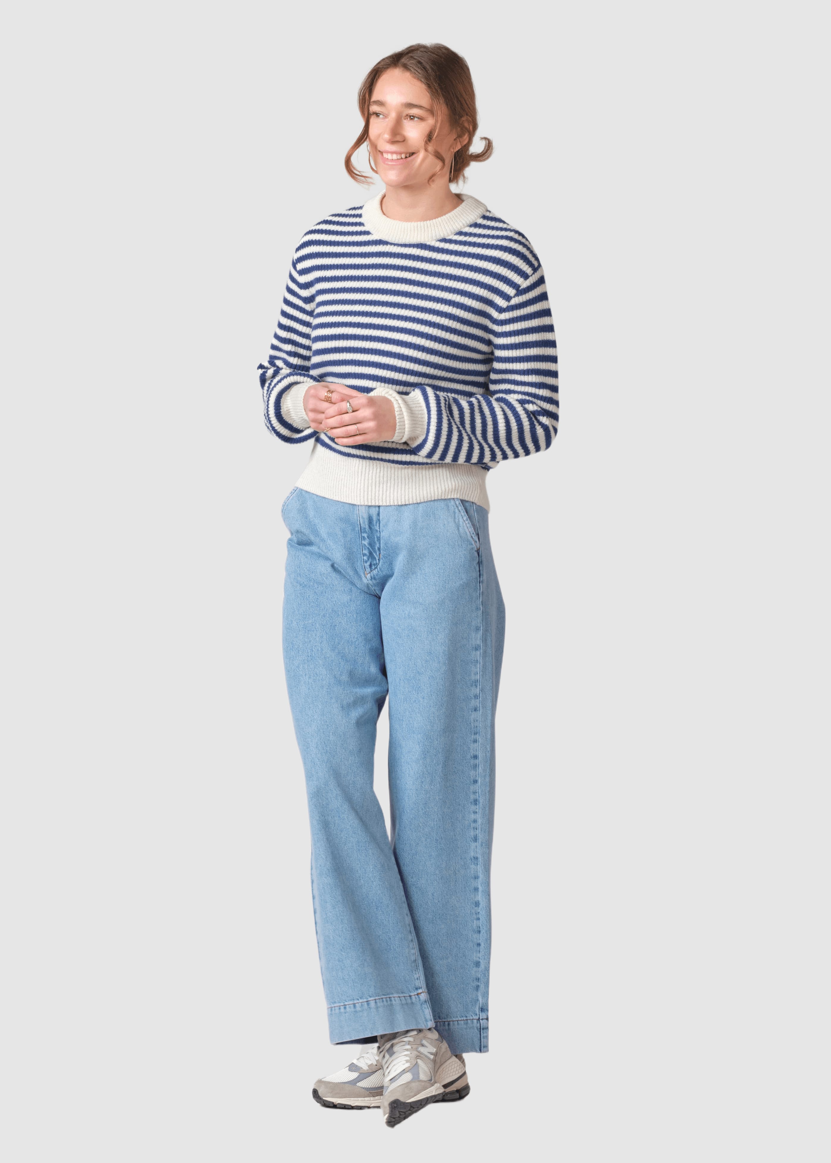 Gunilla Knit Cream/Surf Blue