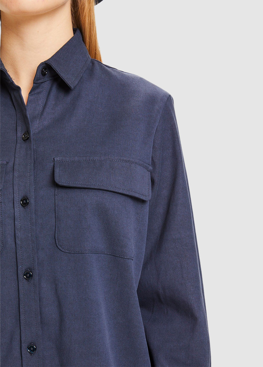 Juniper Tencel Patch Pockets Tencel Shirt