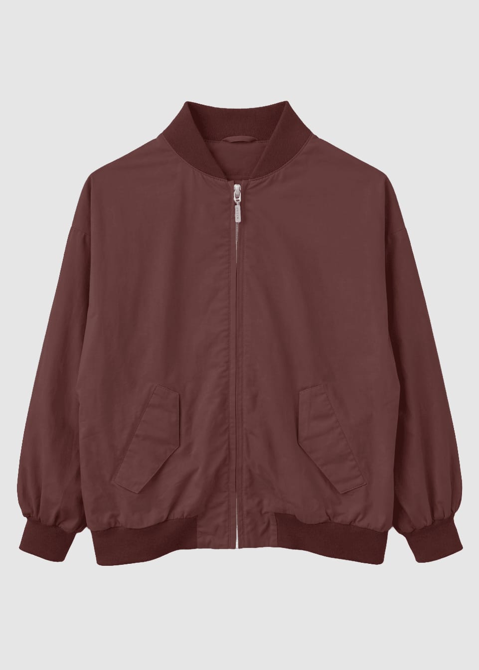 Loose Fit Cotton Bomber Dark Chocolate