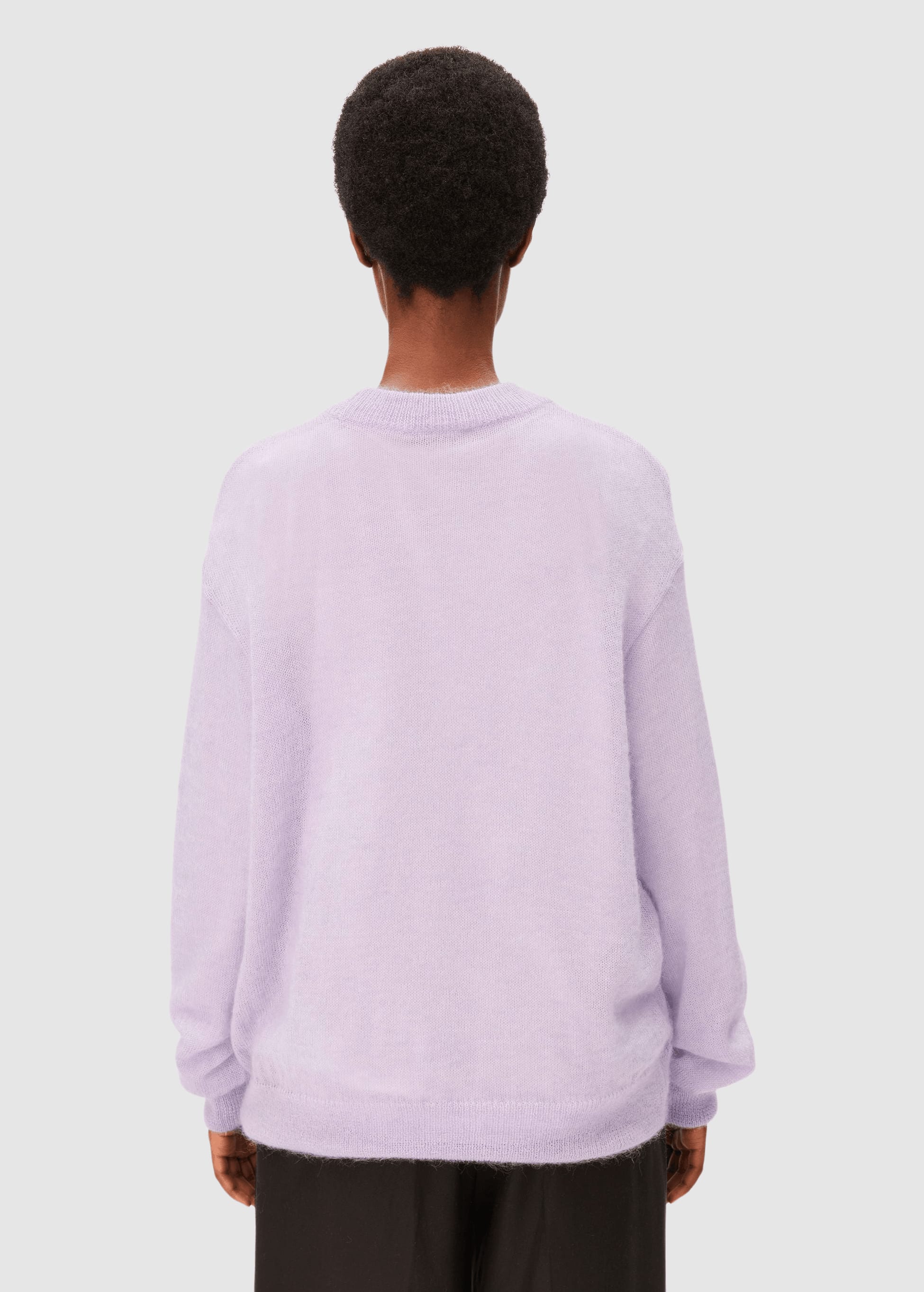 Mohair Blend Knit Sweater Moonlit Lilac