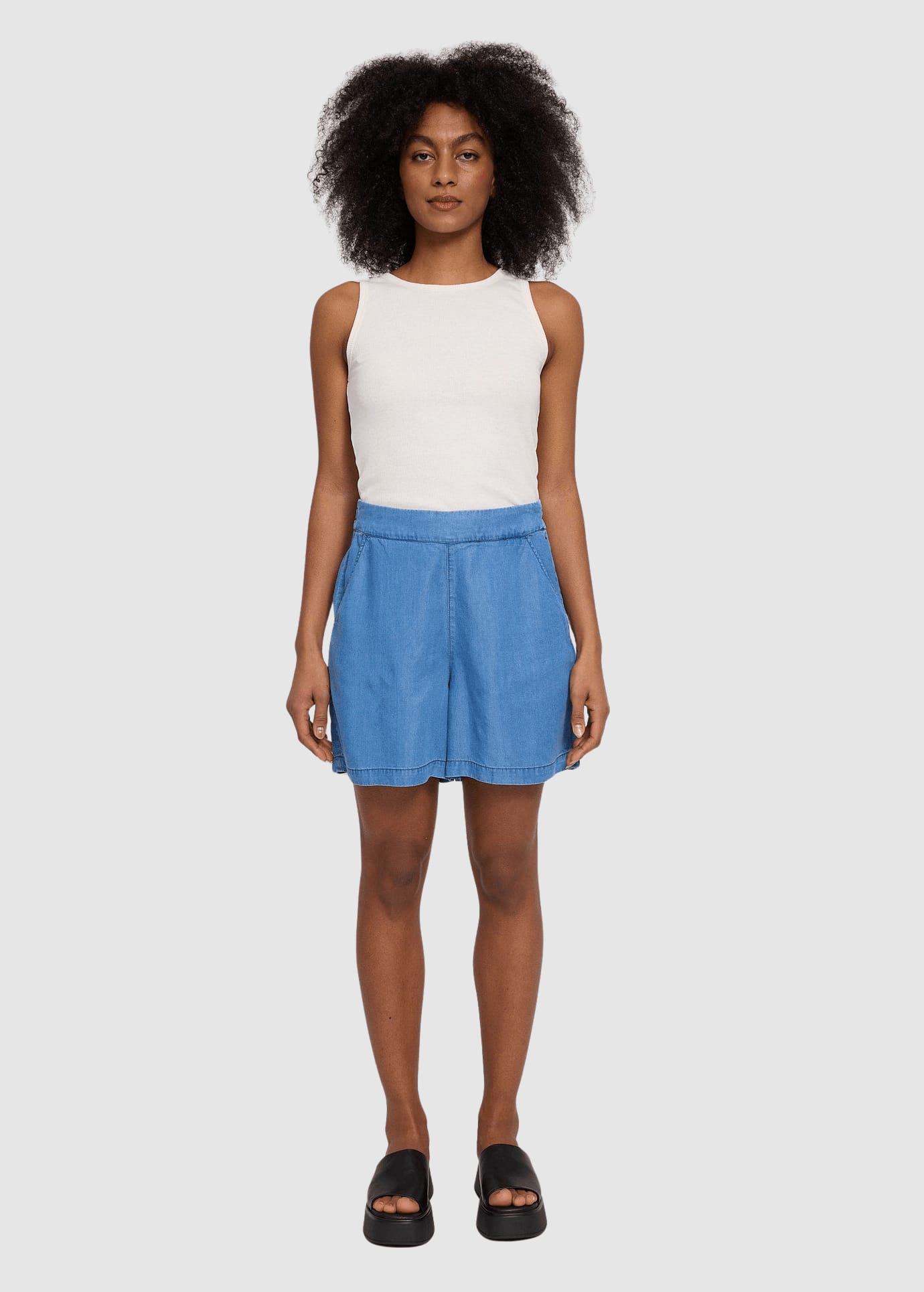 Tencel Shorts Dark Blue Wash