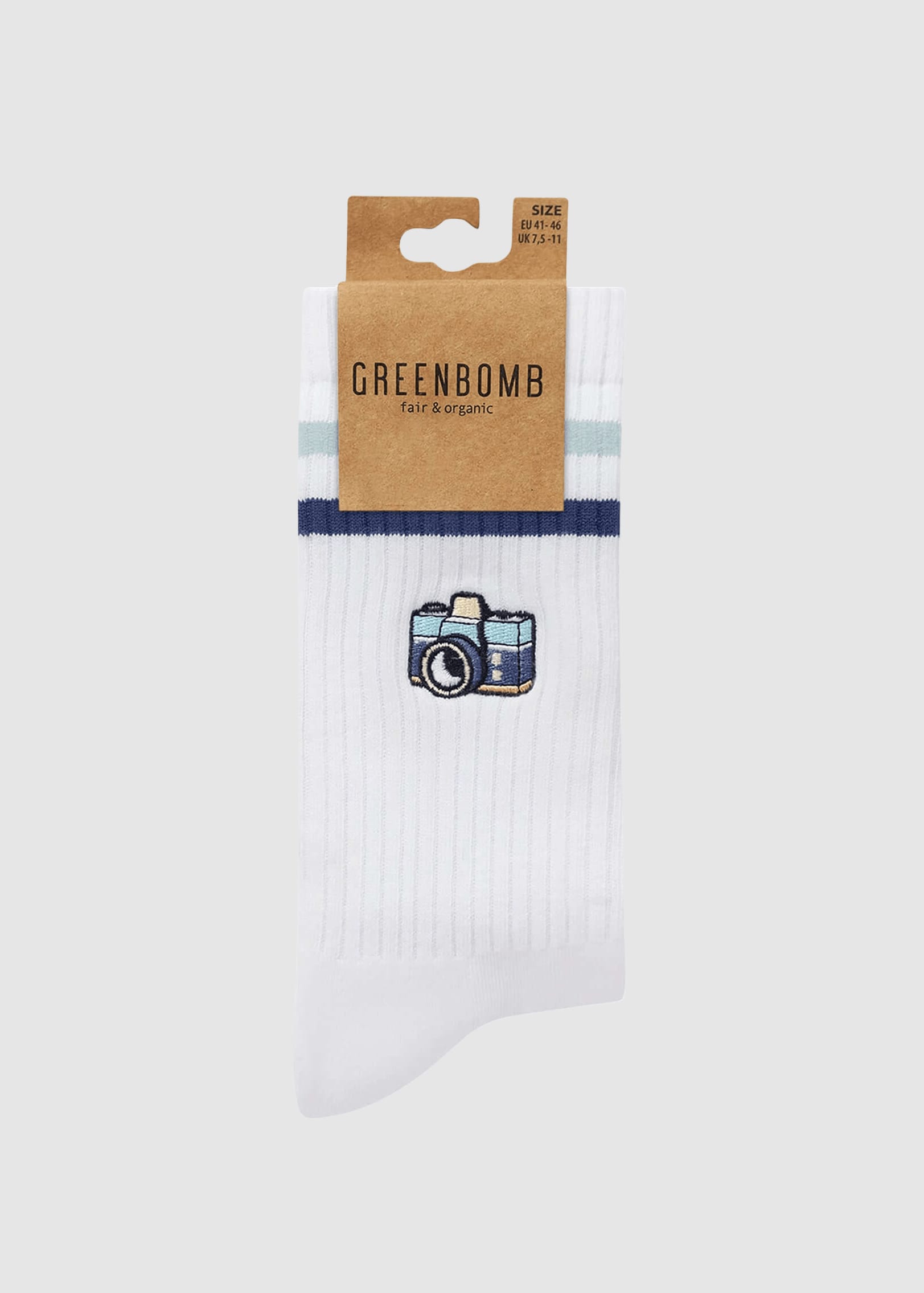 greenbomb-camera-socks-white-2.jpeg Camera Socks White