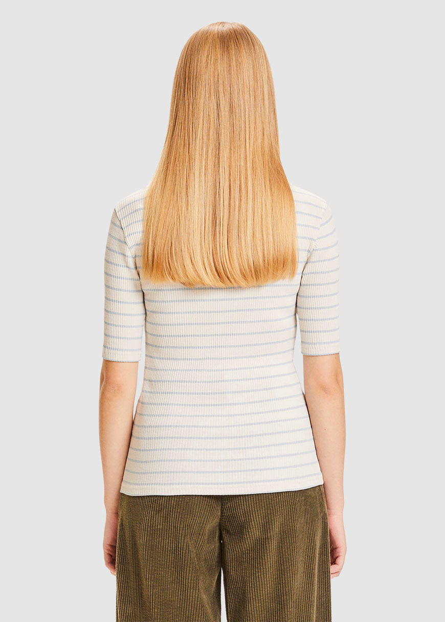 Canna Rib Stripe High Neck SS Canna Rib Stripe High Neck SS