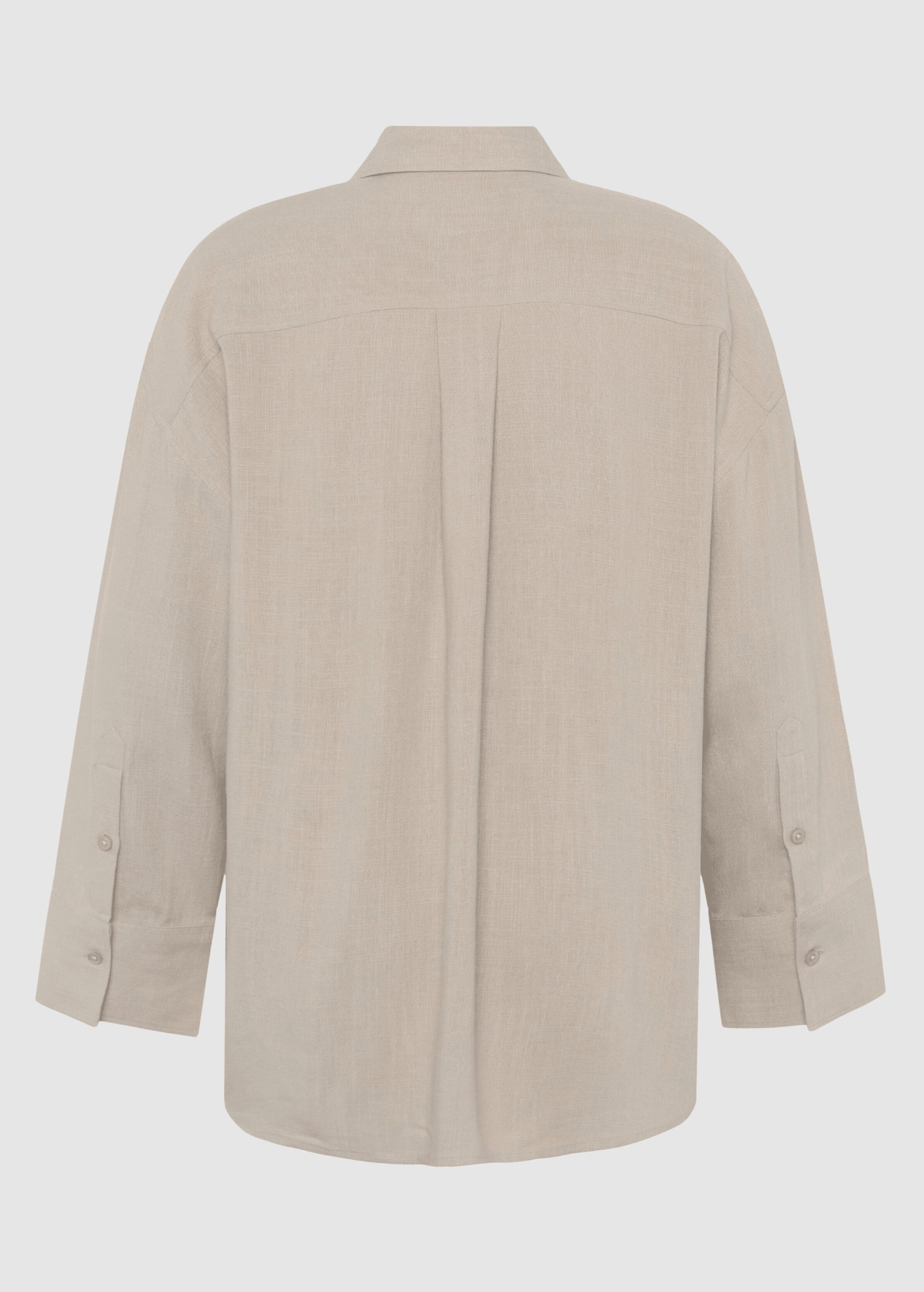 Relaxed Linen-MIX Shirt Light Feather Gray Relaxed Linen-MIX Shirt Light Feather Gray