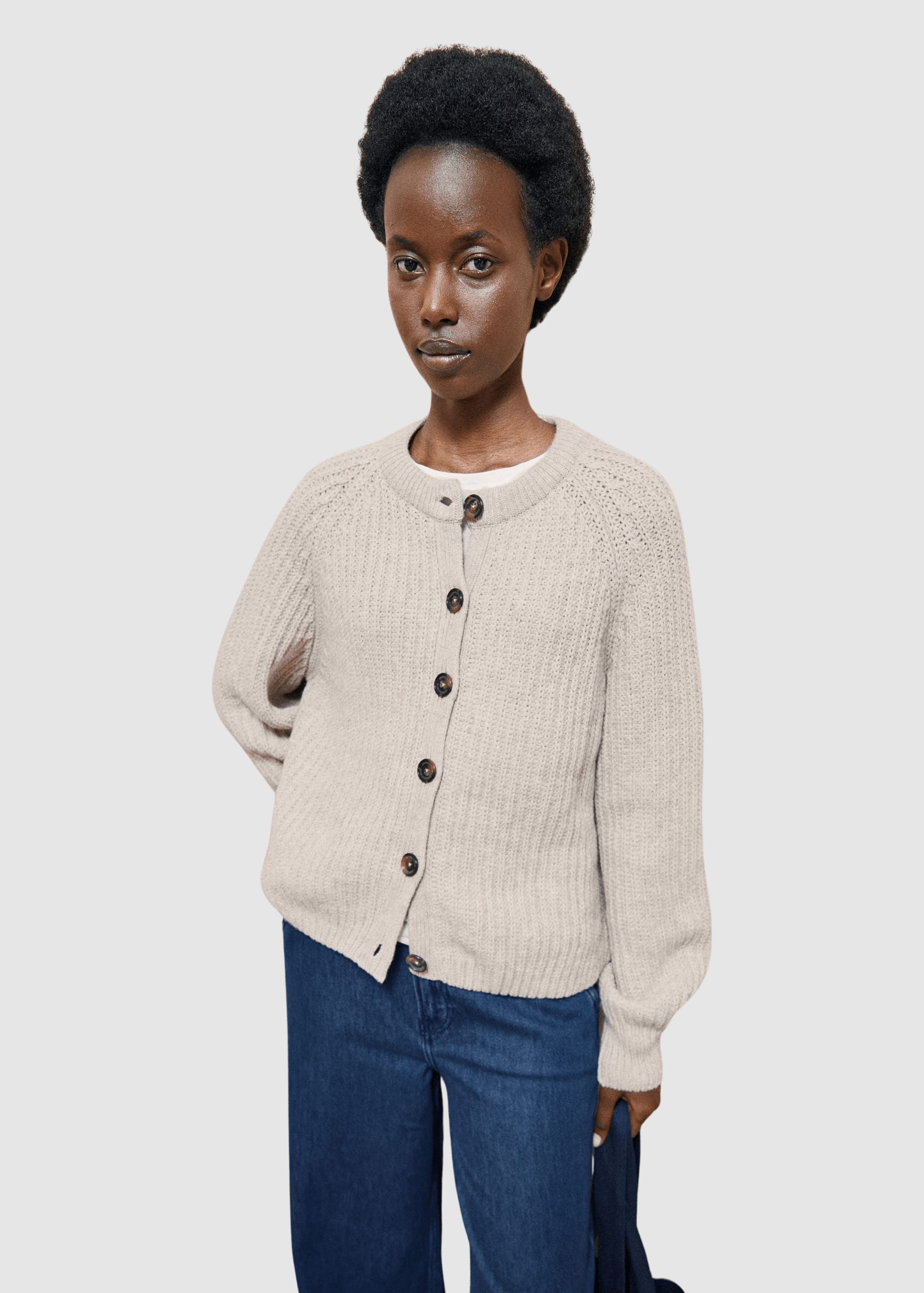 armedangels-rib-knit-cardigan-honey-melange-4.jpeg Rib Knit Cardigan Honey Melange