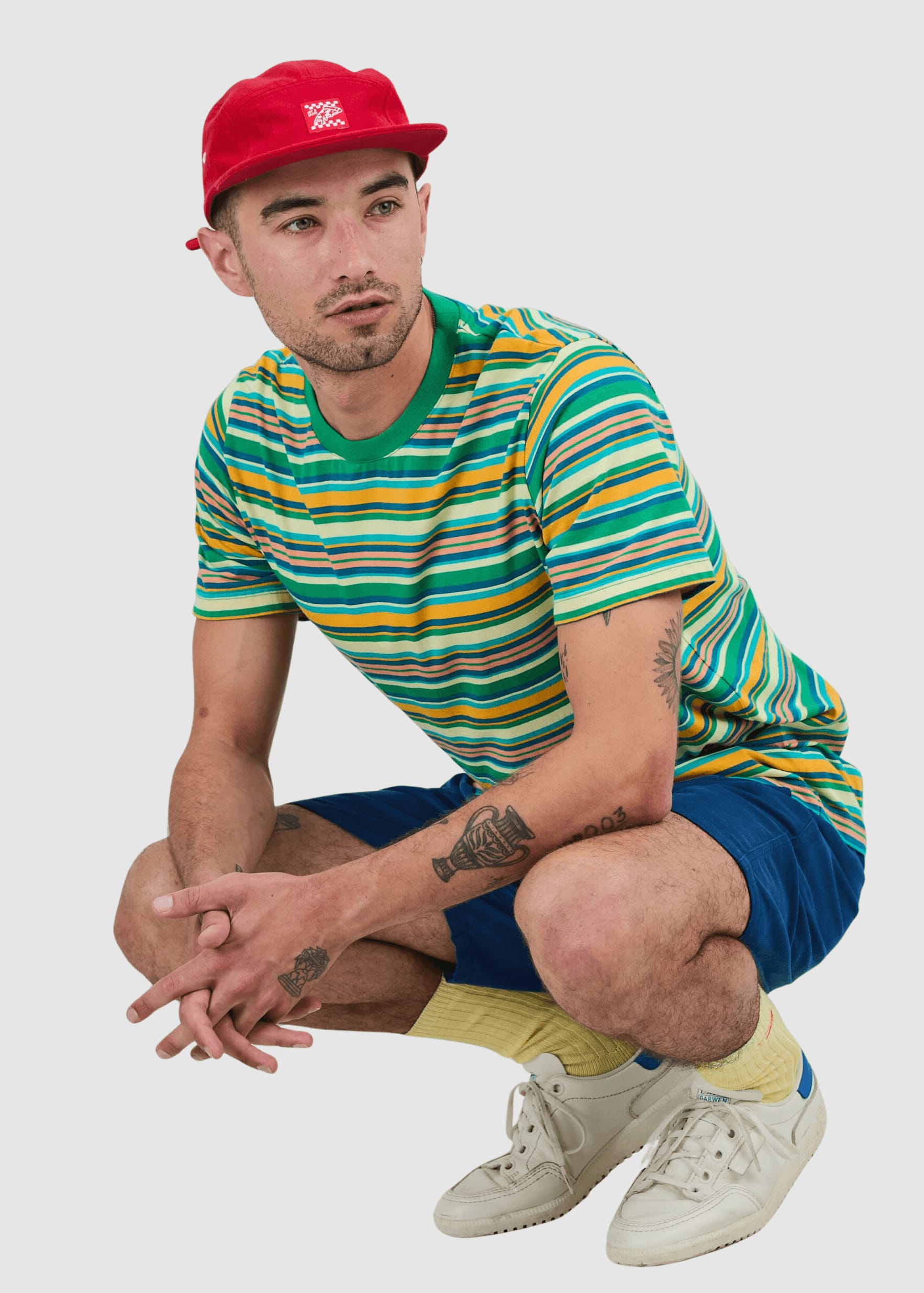 Stripes Regular T-Shirt Green