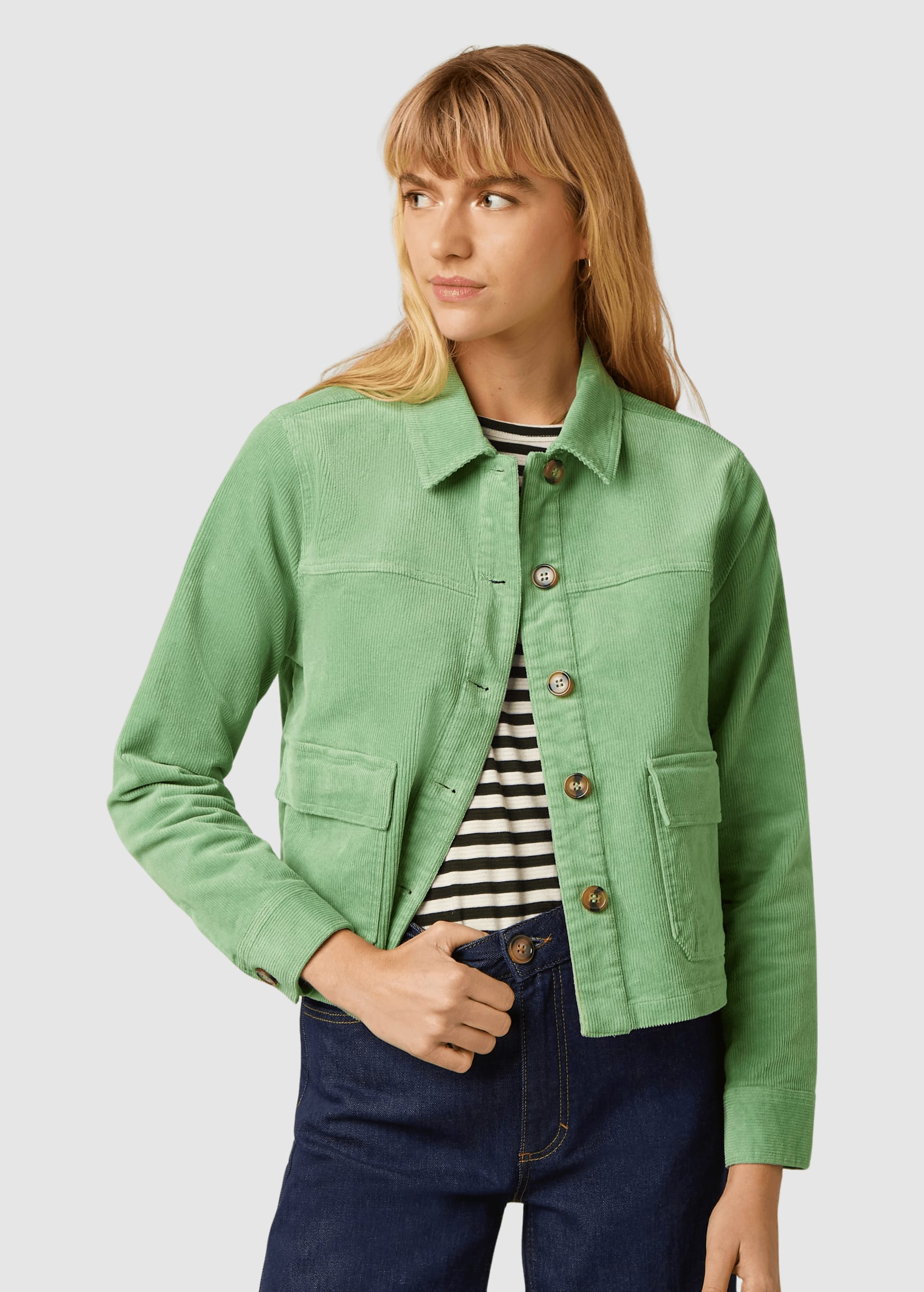 Pearl Jacket Corduroy Sprucestone Mint