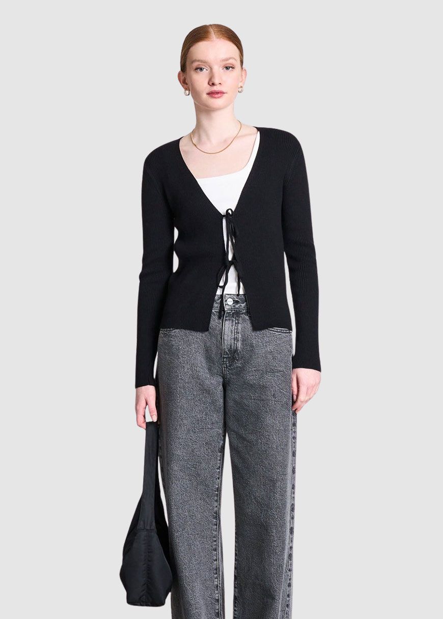 Tie Cardigan Tangy