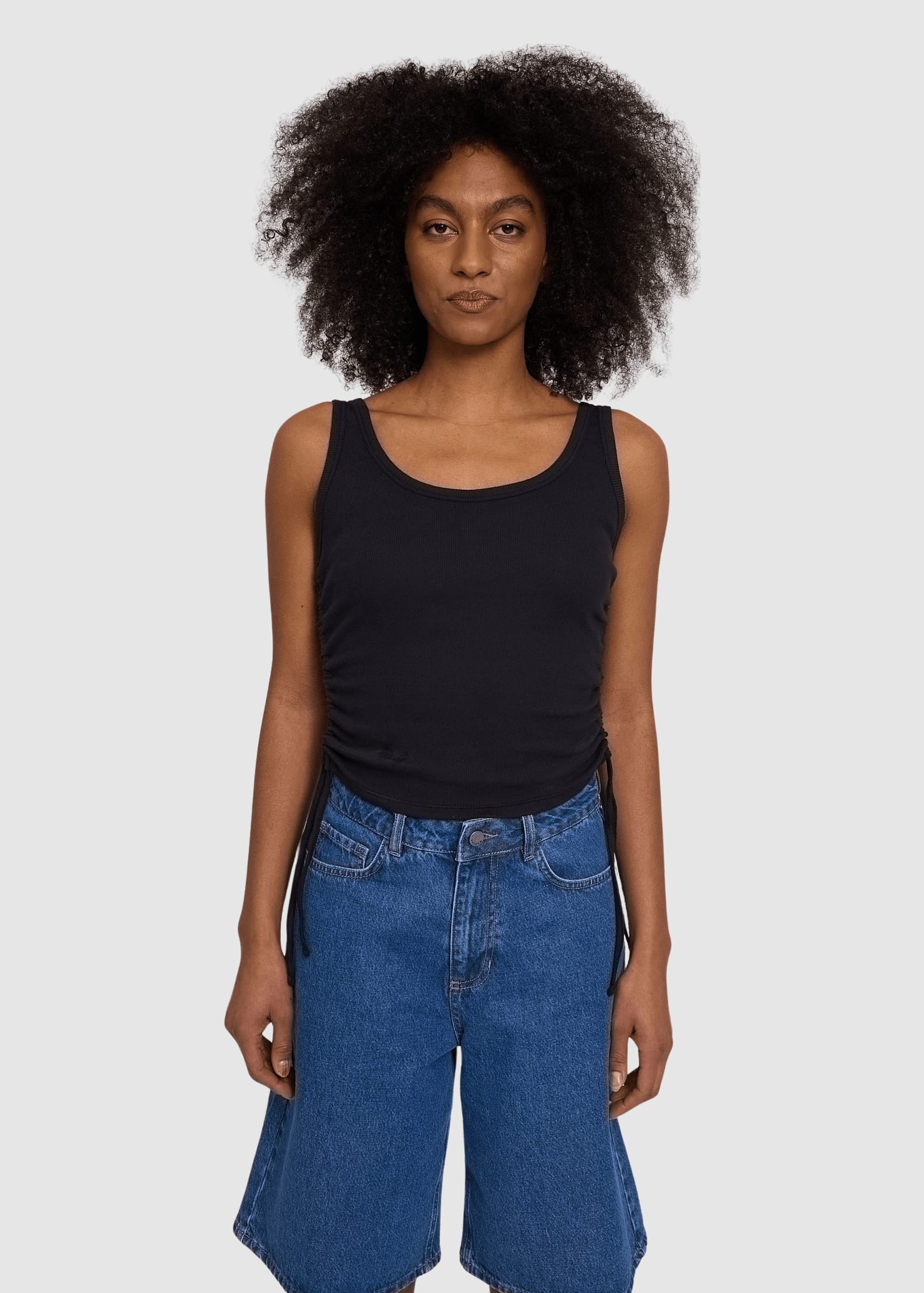 Tie Detail Tanktop Black Tie Detail Tanktop Black