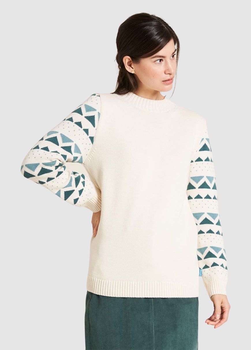 Gemusterter Strickpullover
