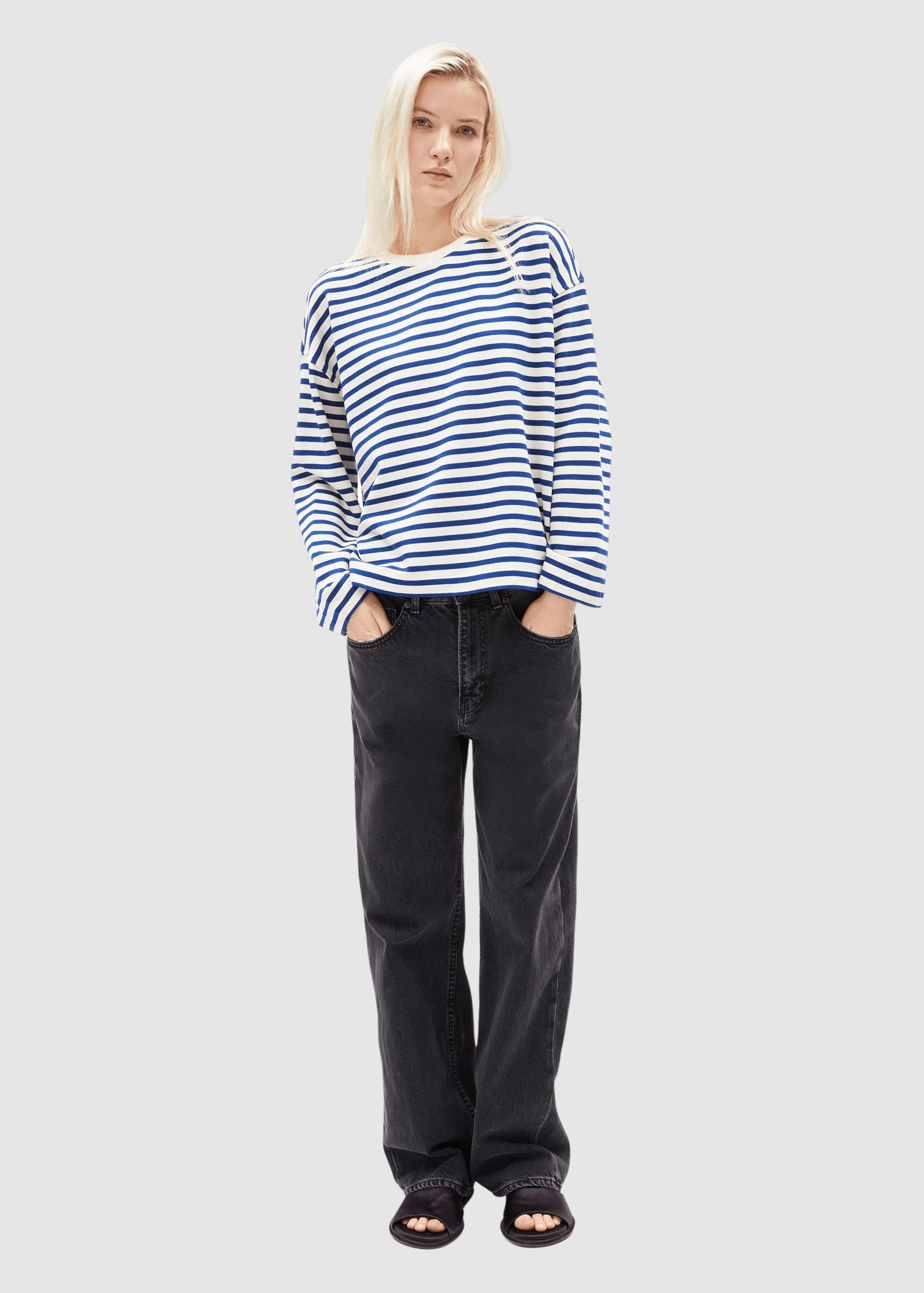 Frankaa Maarlen Stripe Sweat Undyed-Dynamo Blue Frankaa Maarlen Stripe Sweat Undyed-Dynamo Blue