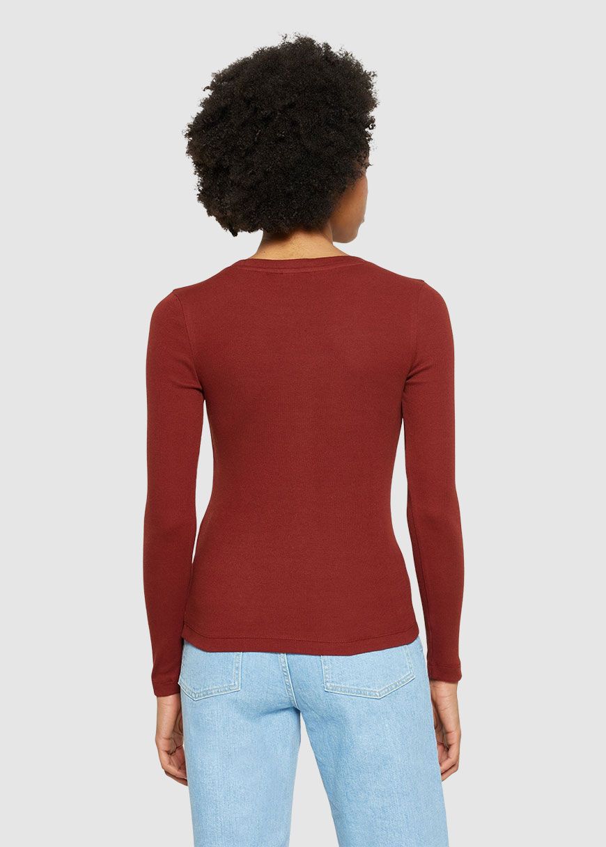 Rib Scoop Neck Long Sleeved Rib Scoop Neck Long Sleeved