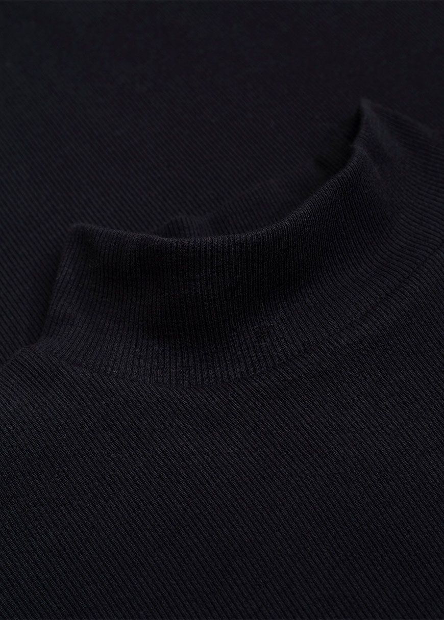 Rib High Neck Long Sleeved Rib High Neck Long Sleeved