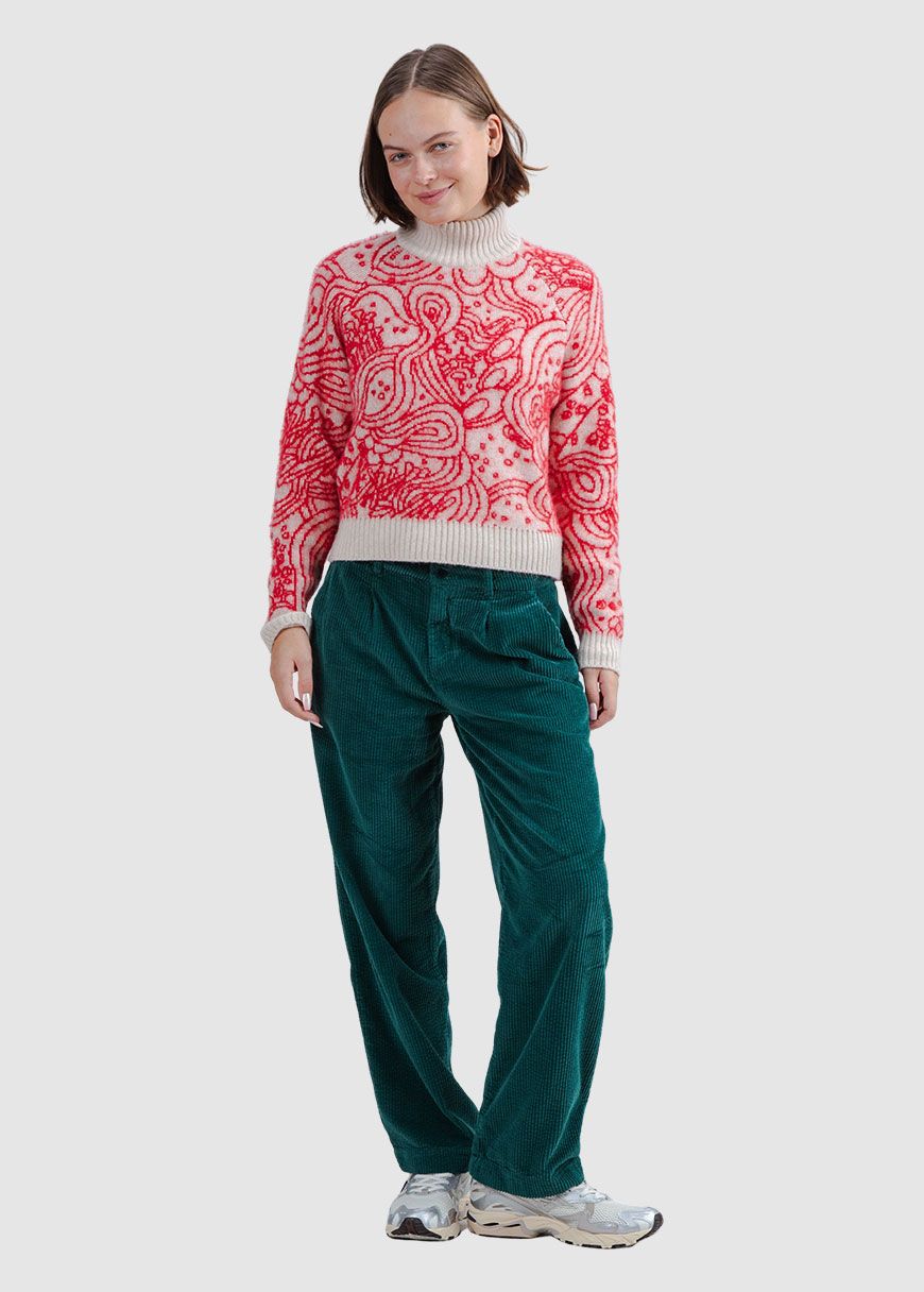 Corduroy Pleated Pants