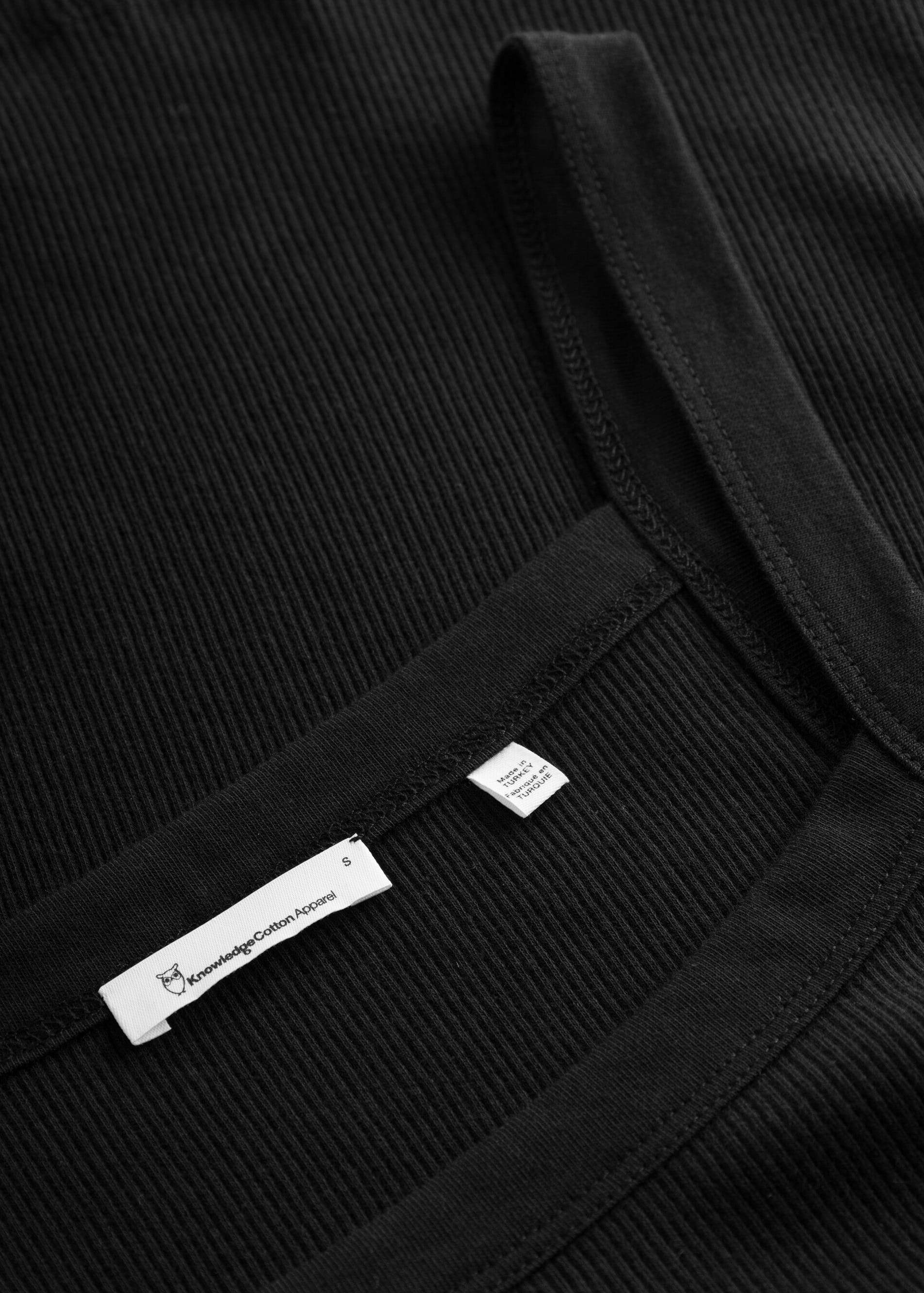 Rib Strap Top Black Jet