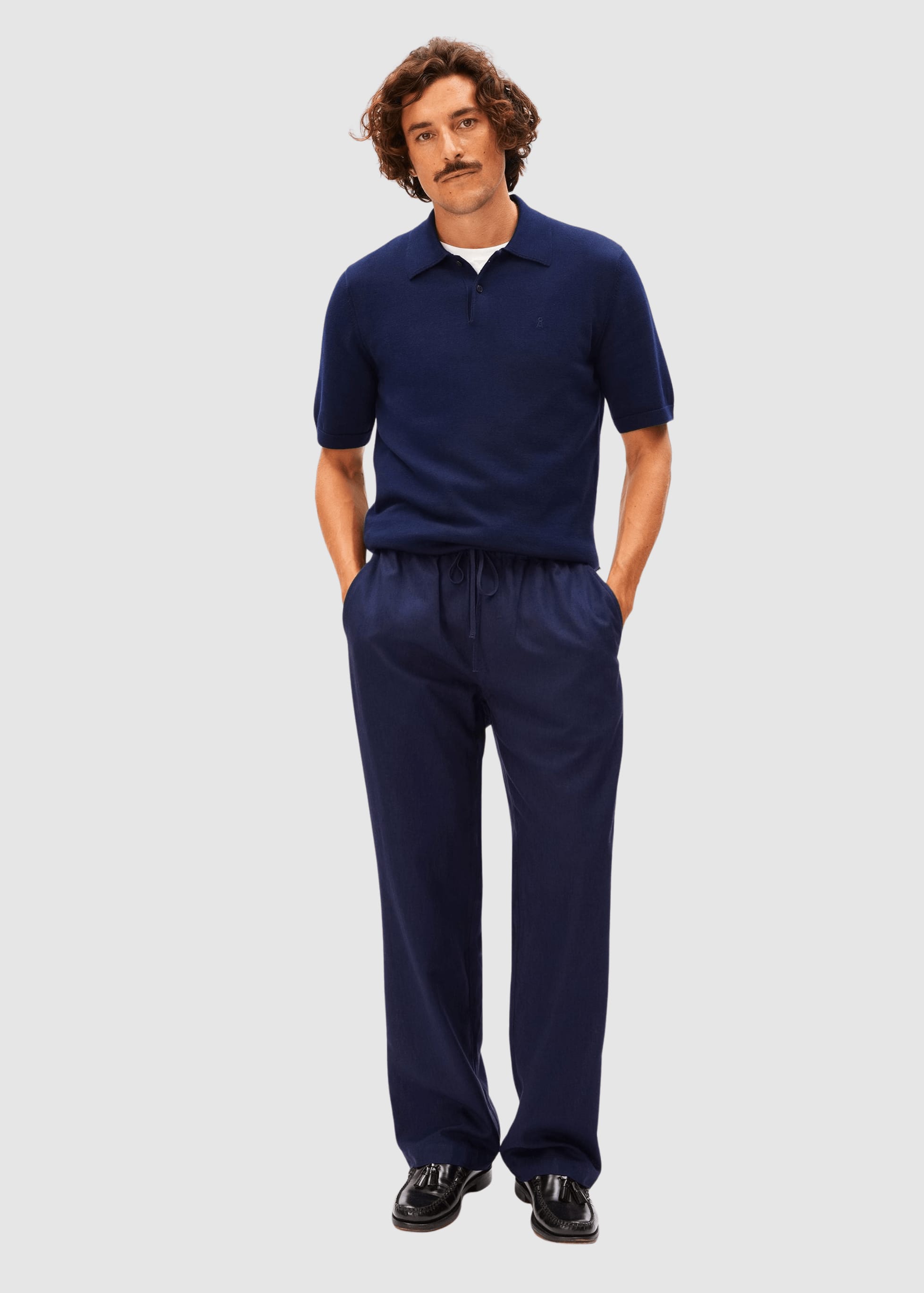 Lukaa Lino Pant Tinted Navy
