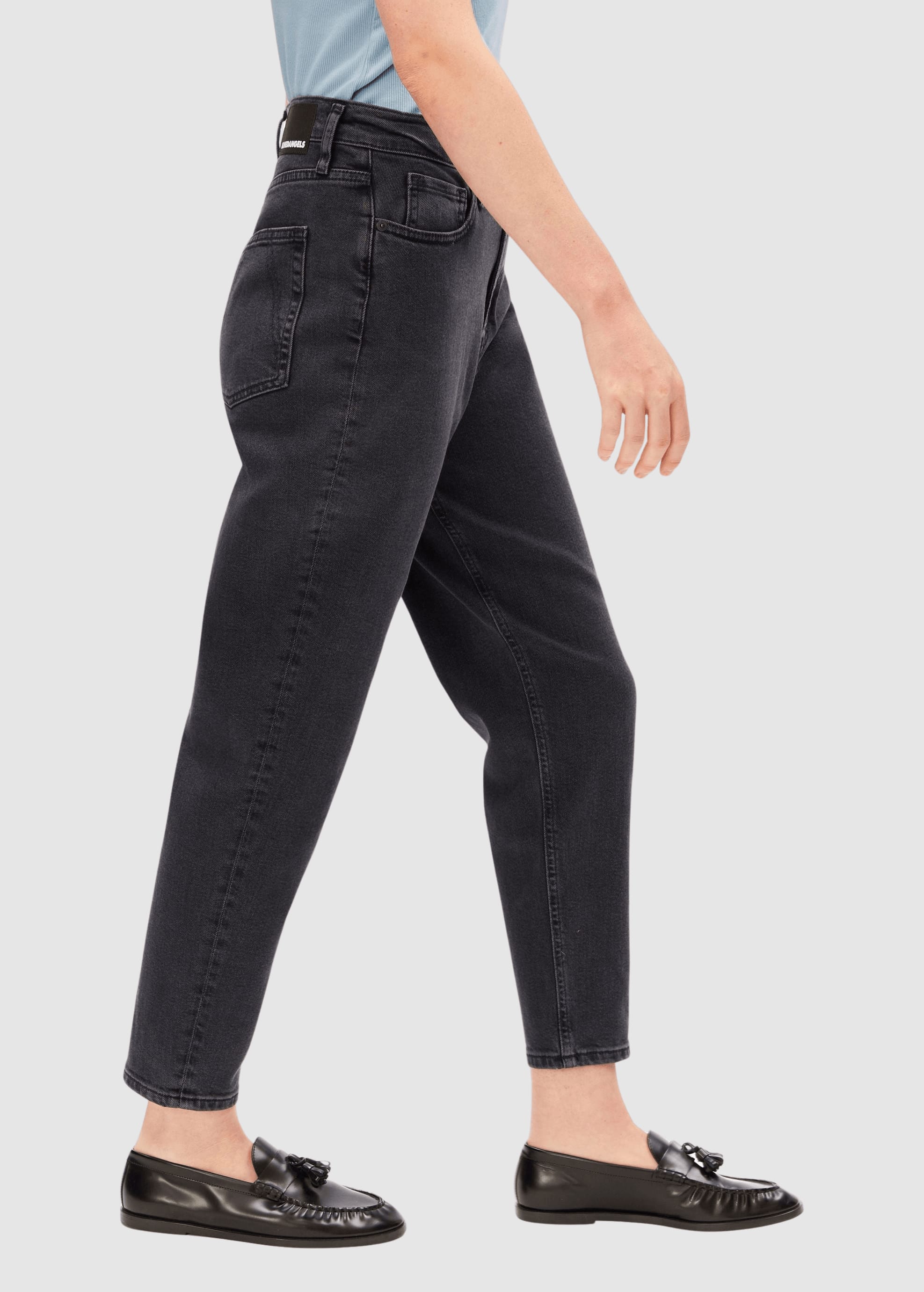 Mairaa High Waist Mom Jean Ebony