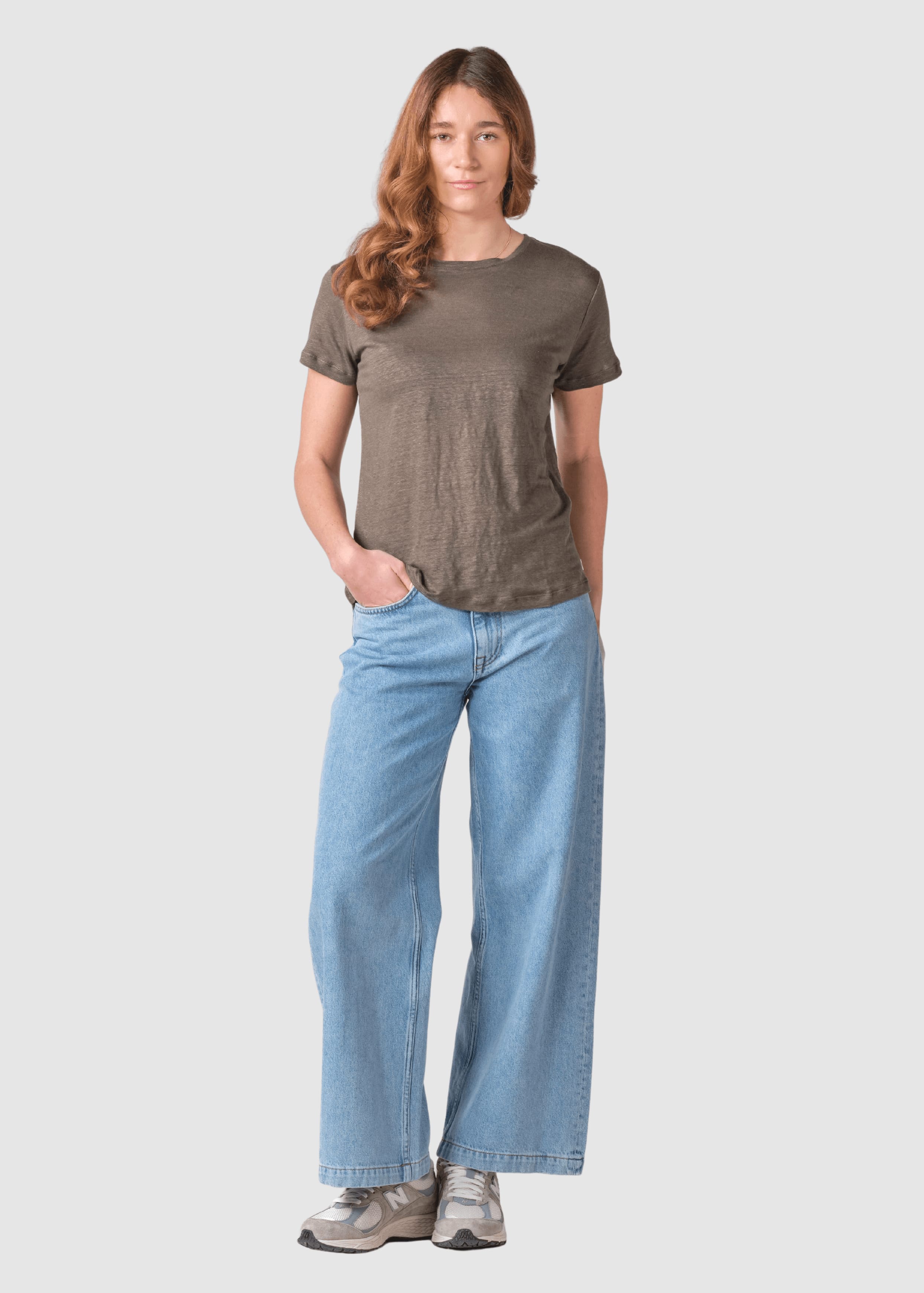 Rikke Linen Tee Taupe Rikke Linen Tee Taupe