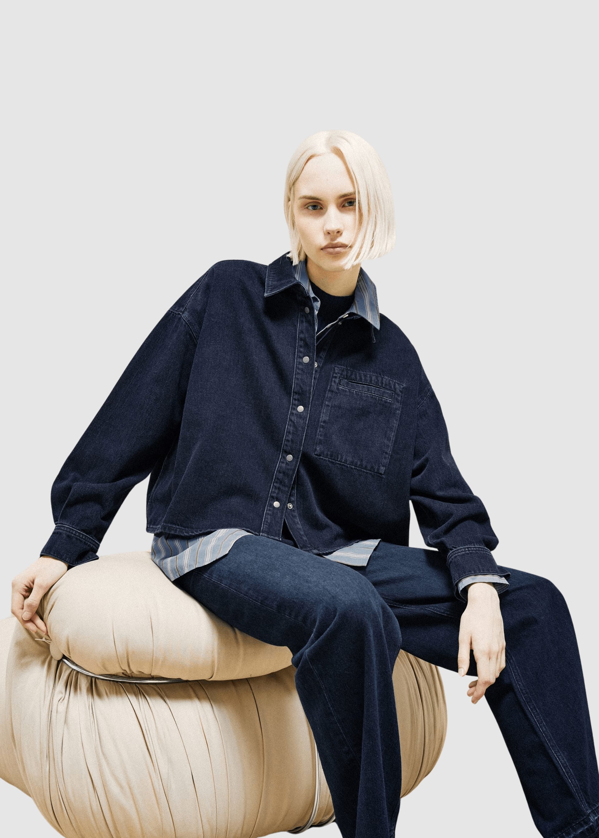 Nalaani Denim Blouse Rinse