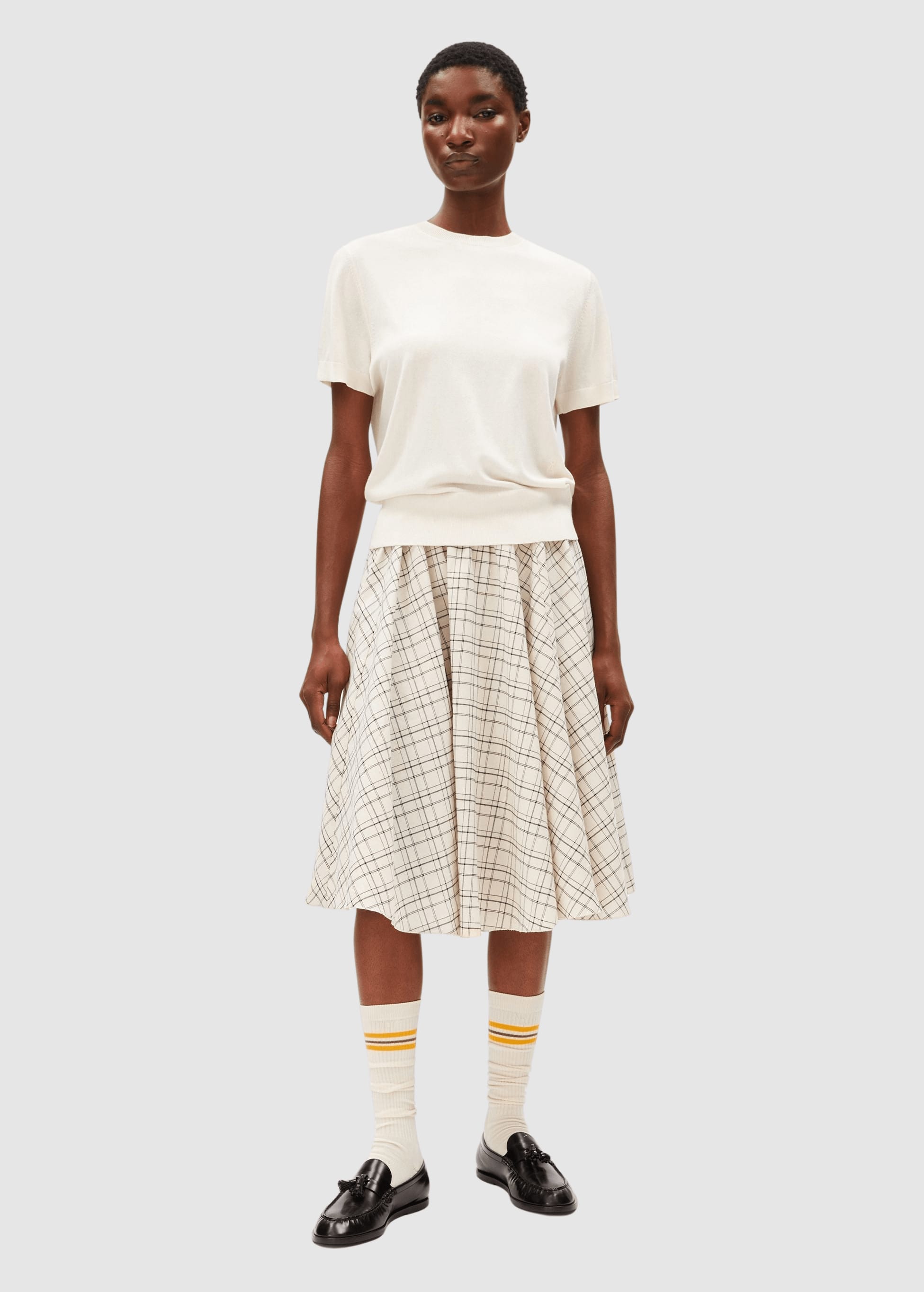 Fine S Sl Knit Sweater Oatmilk