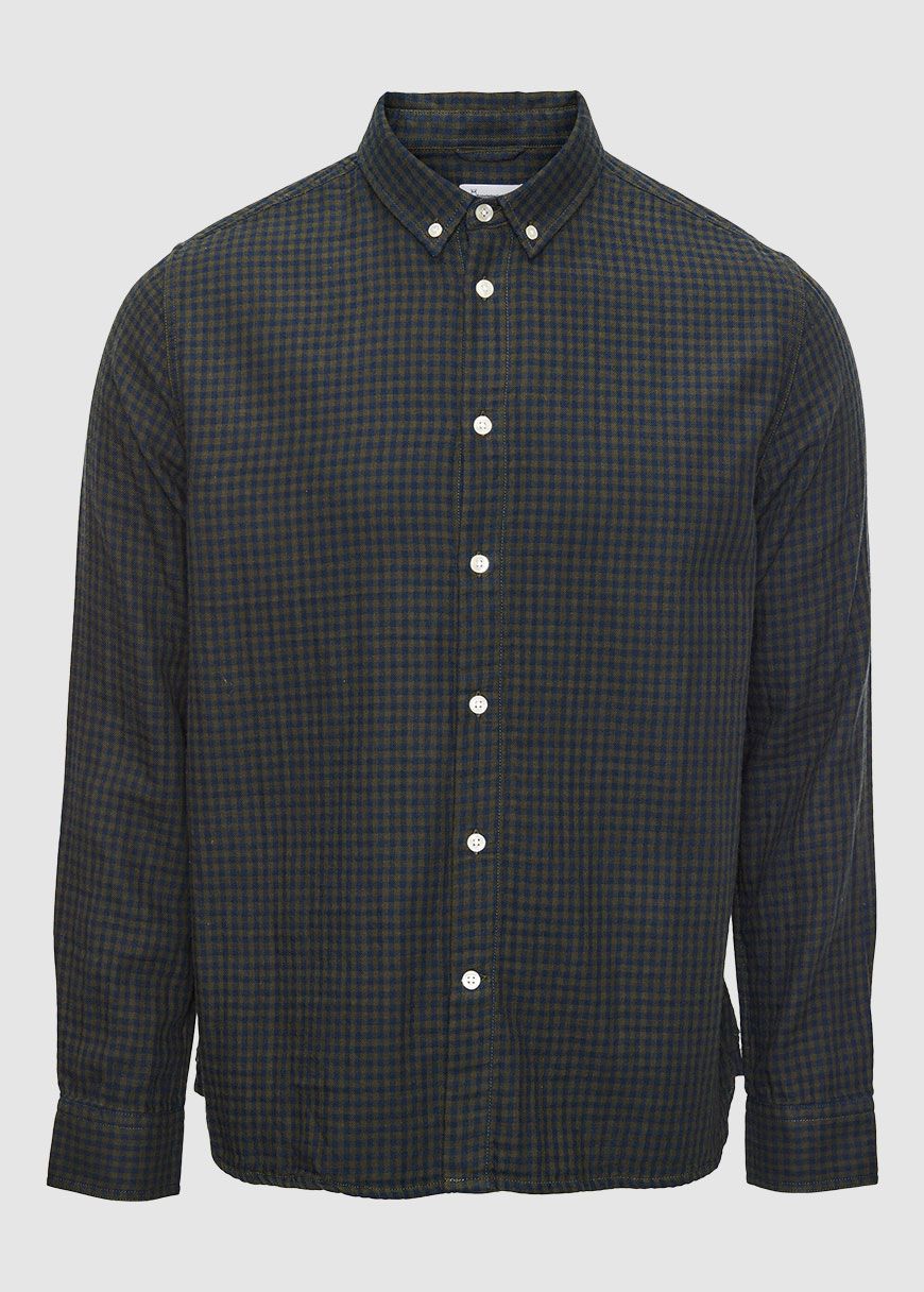 Regular Fit Double Layer Checkered Shirt