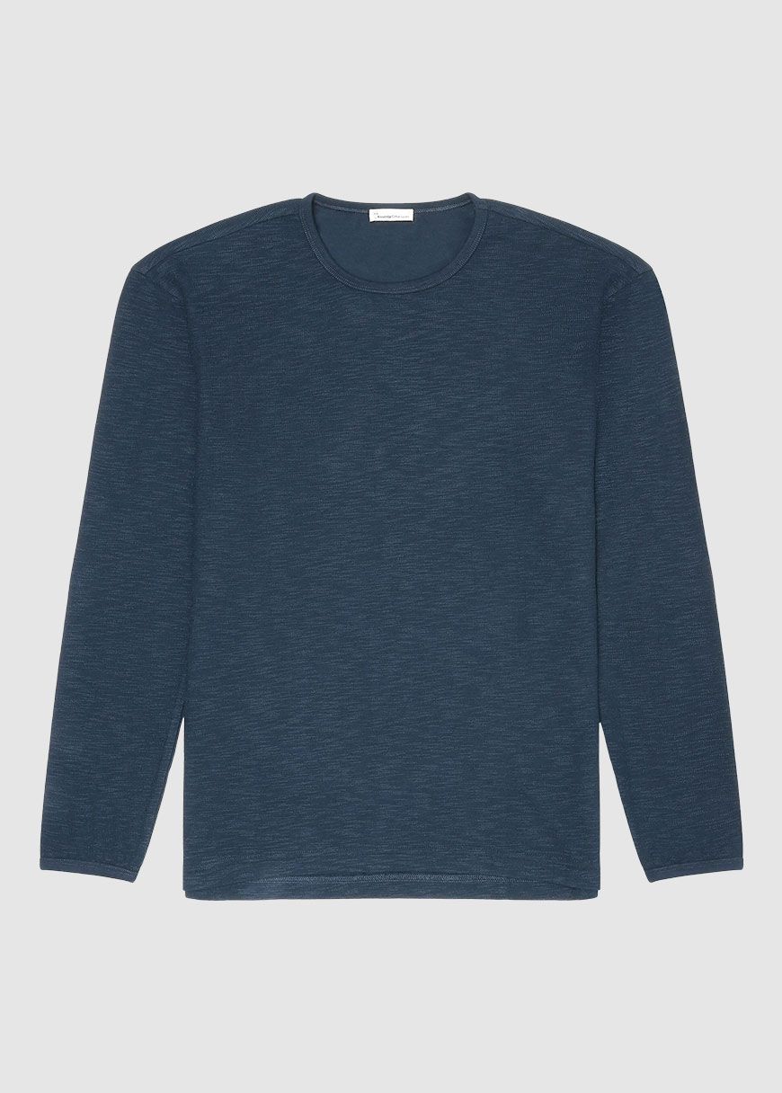 Long Sleeved Structured Slub Sweat